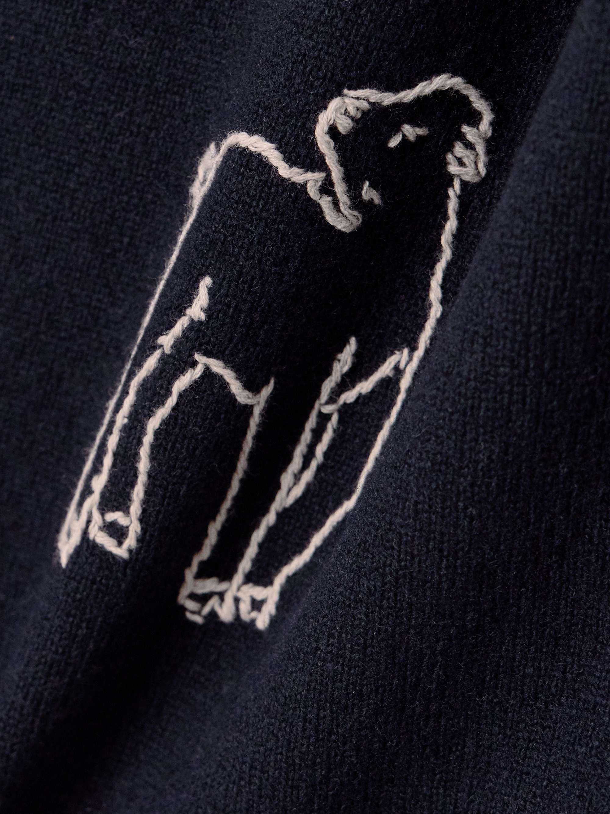 Embroidered merino wool cardigan view