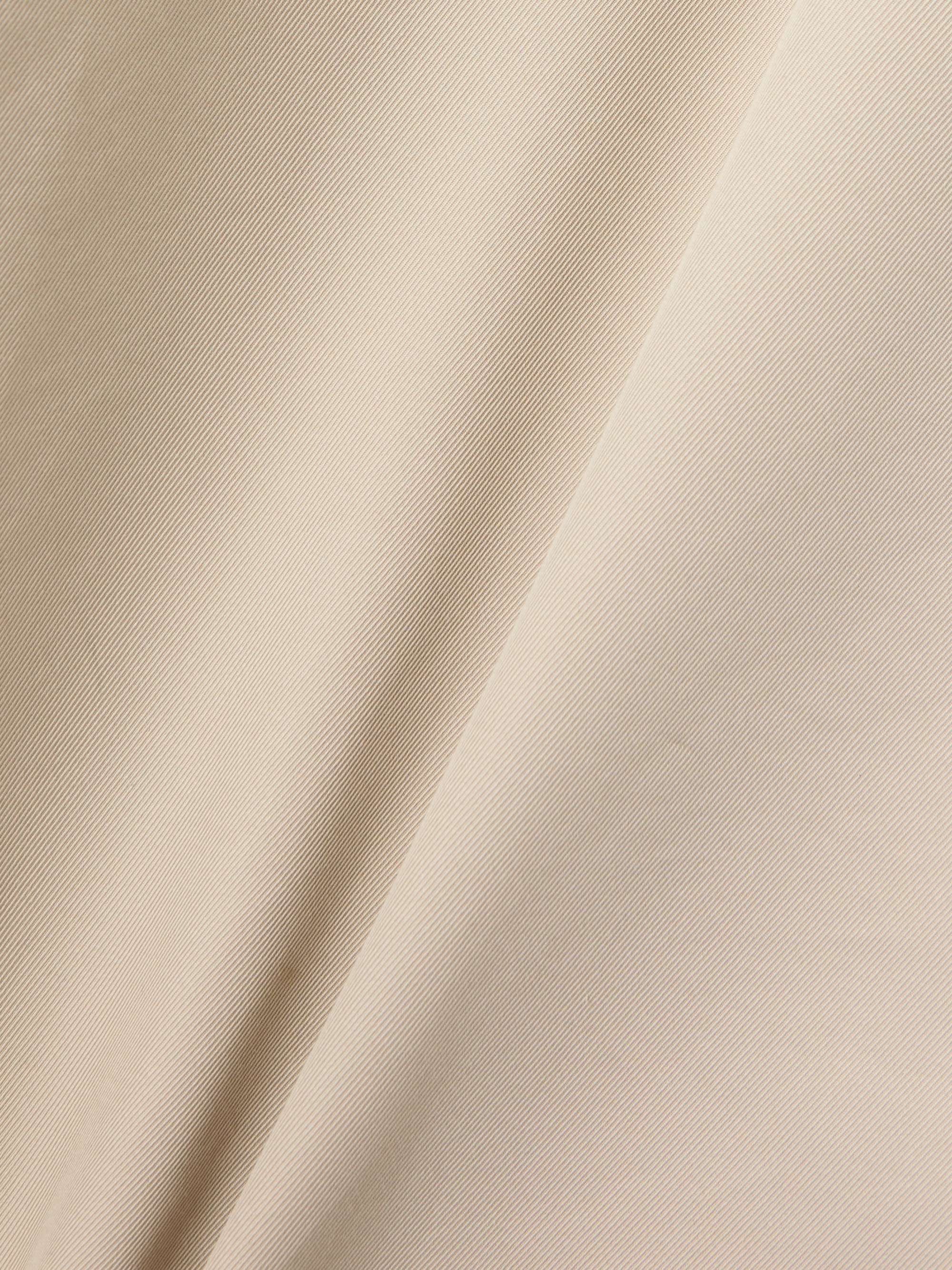 Cotton and silk-blend twill midi skirt view