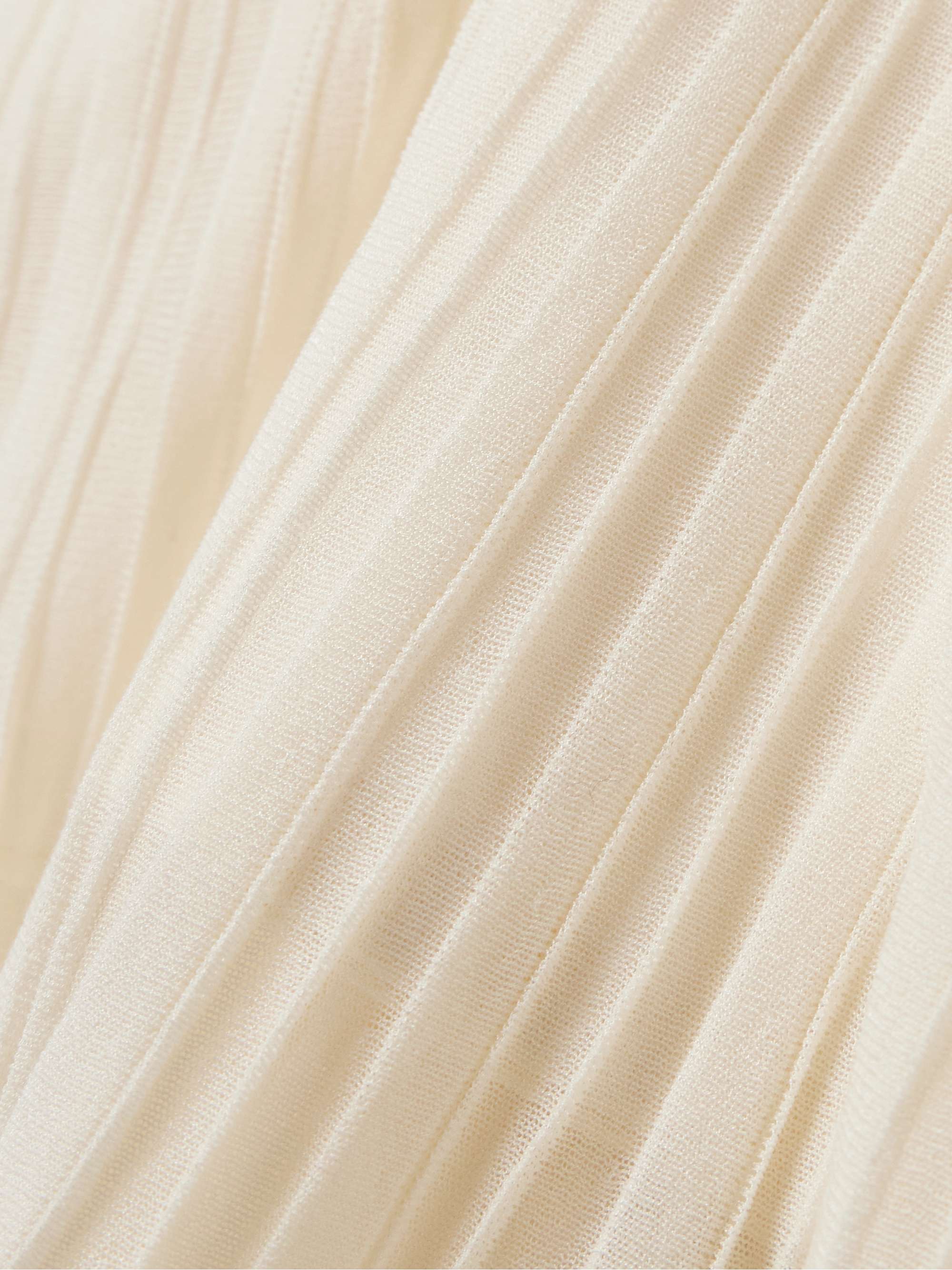 Gisole paneled pointelle-knit turtleneck maxi dress view