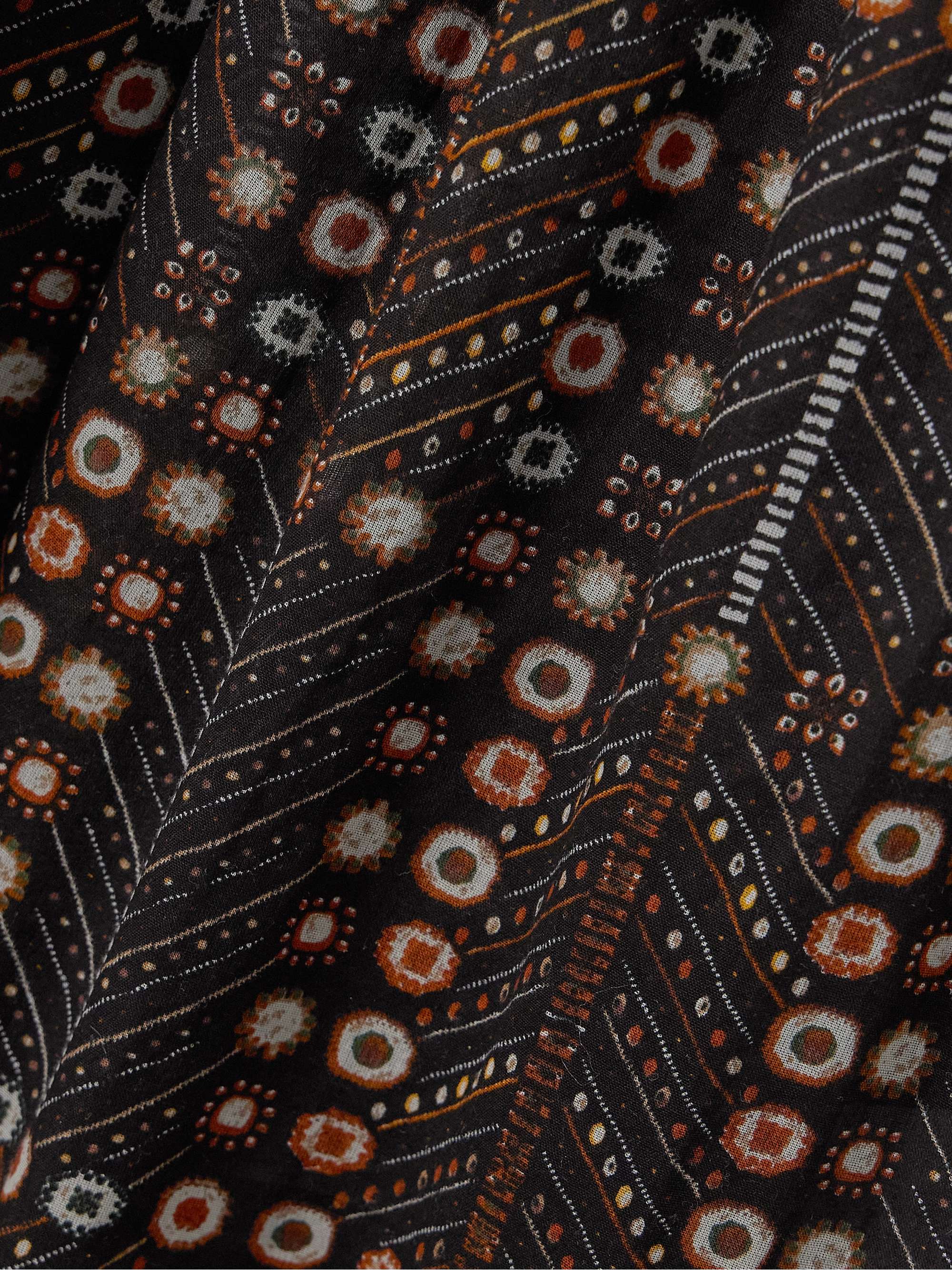 Leazali pintucked printed cotton-voile mini dress view