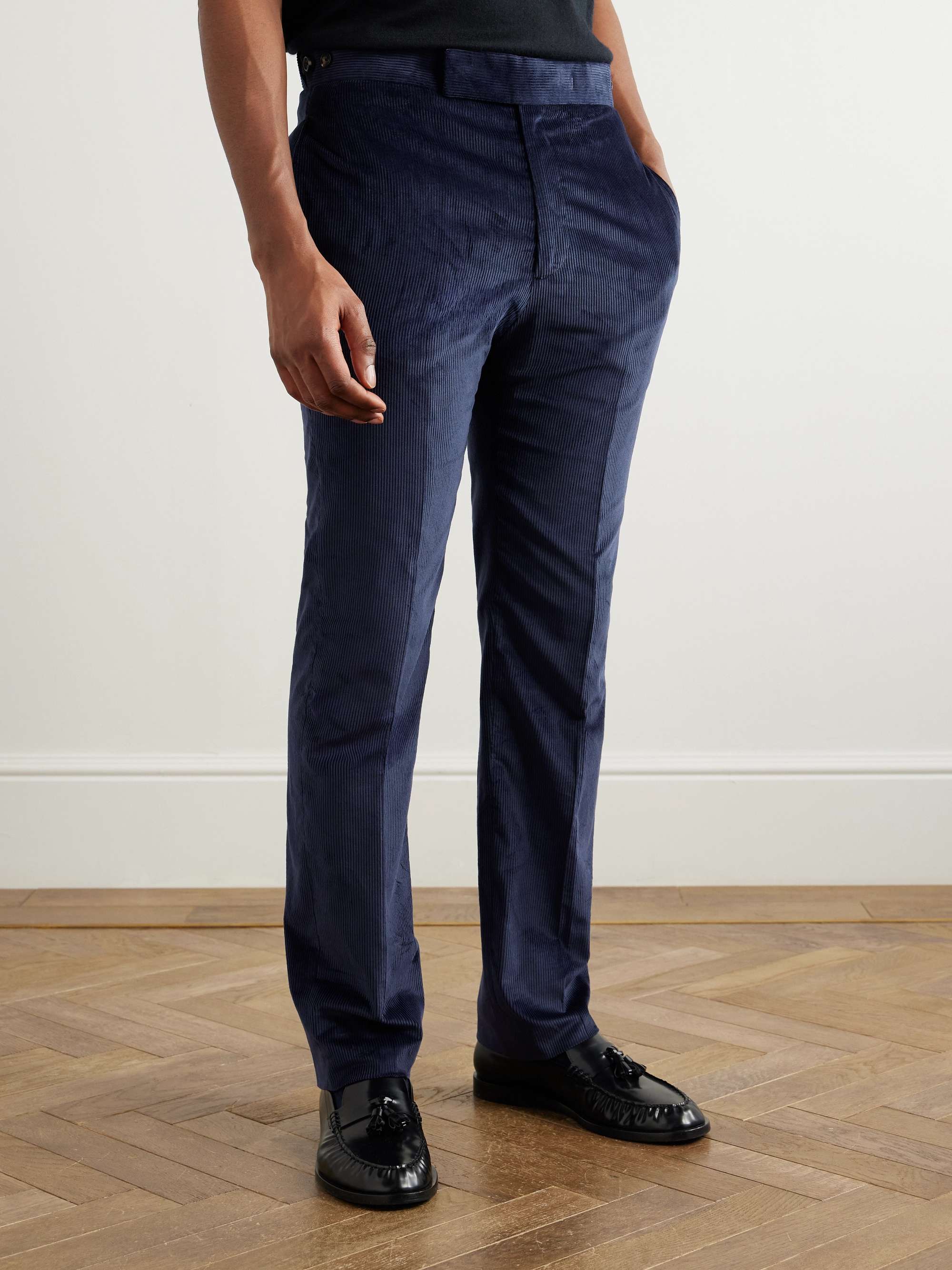 Sebastian Straight-Leg Cotton-Corduroy Suit Trousers view