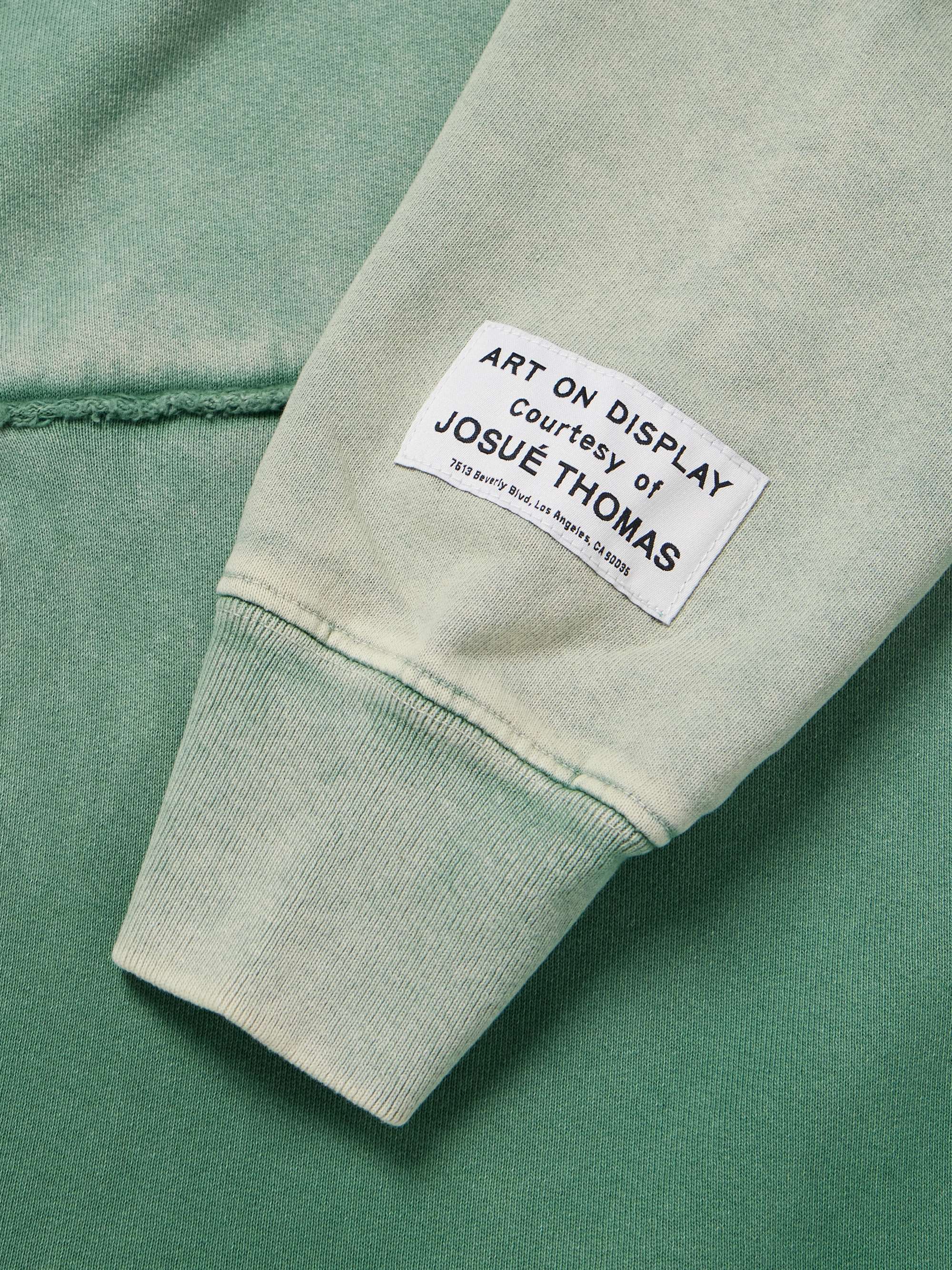 Reversible Logo-Print Distressed Cotton-Jersey Hoodie view