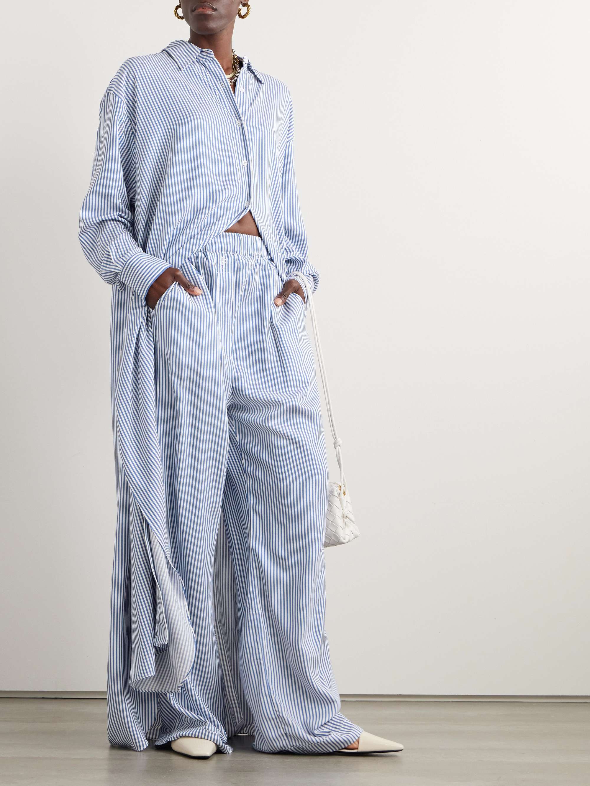 Mirca striped twill wide-leg pants view