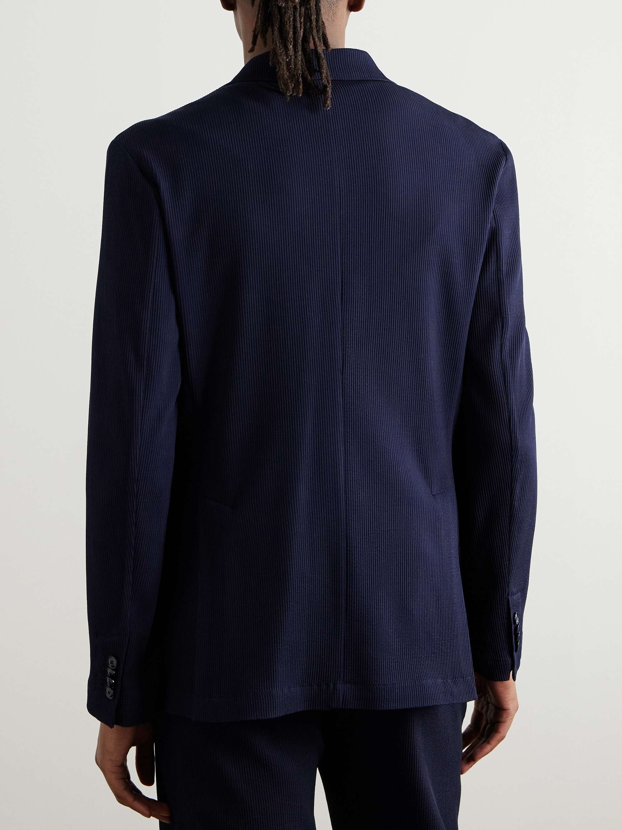 Borgo Unstructured Ribbed Wool-Blend Jersey Suit Jacket view