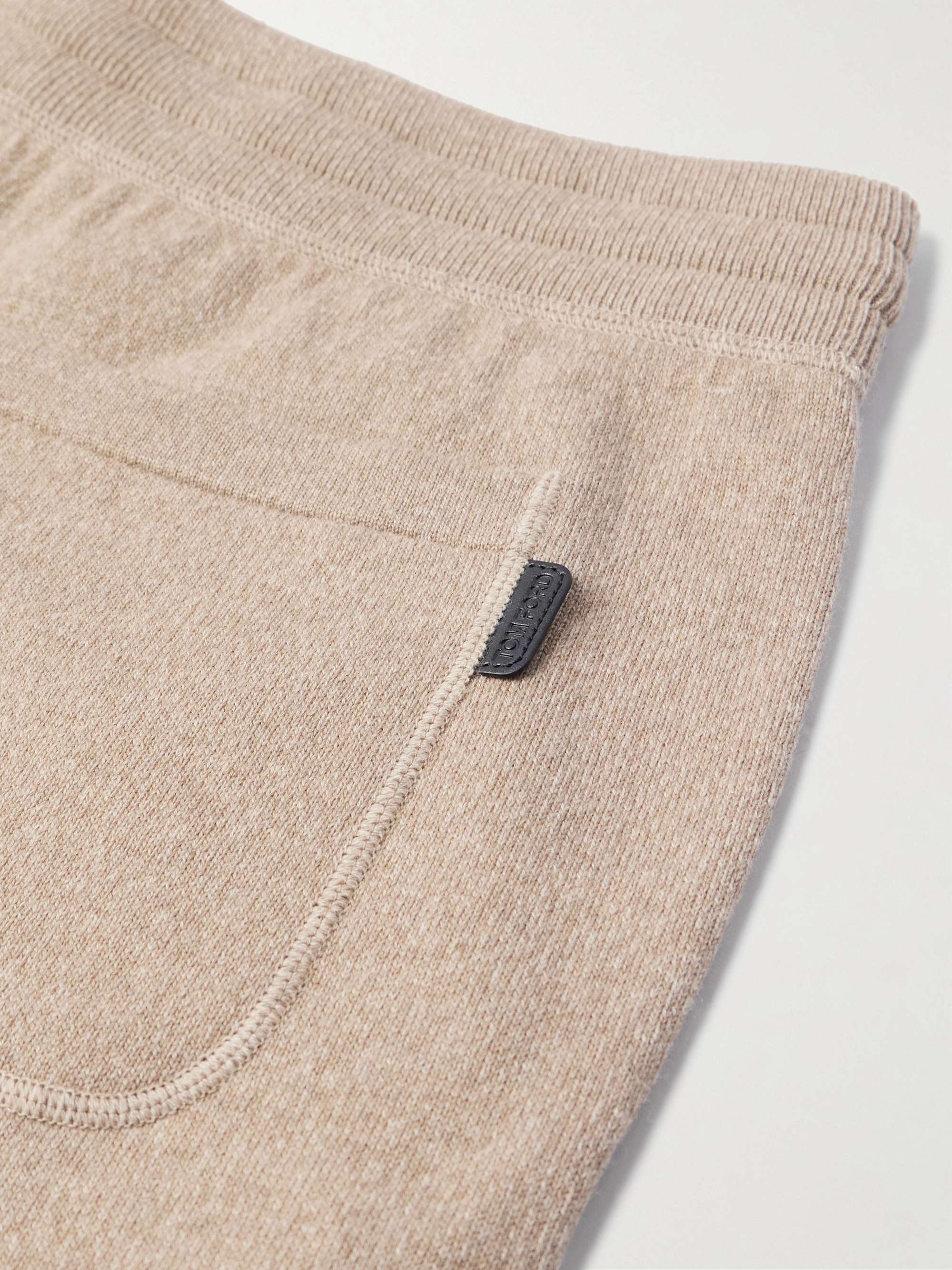 Tapered Cashmere and Wool-Blend Track Pants view