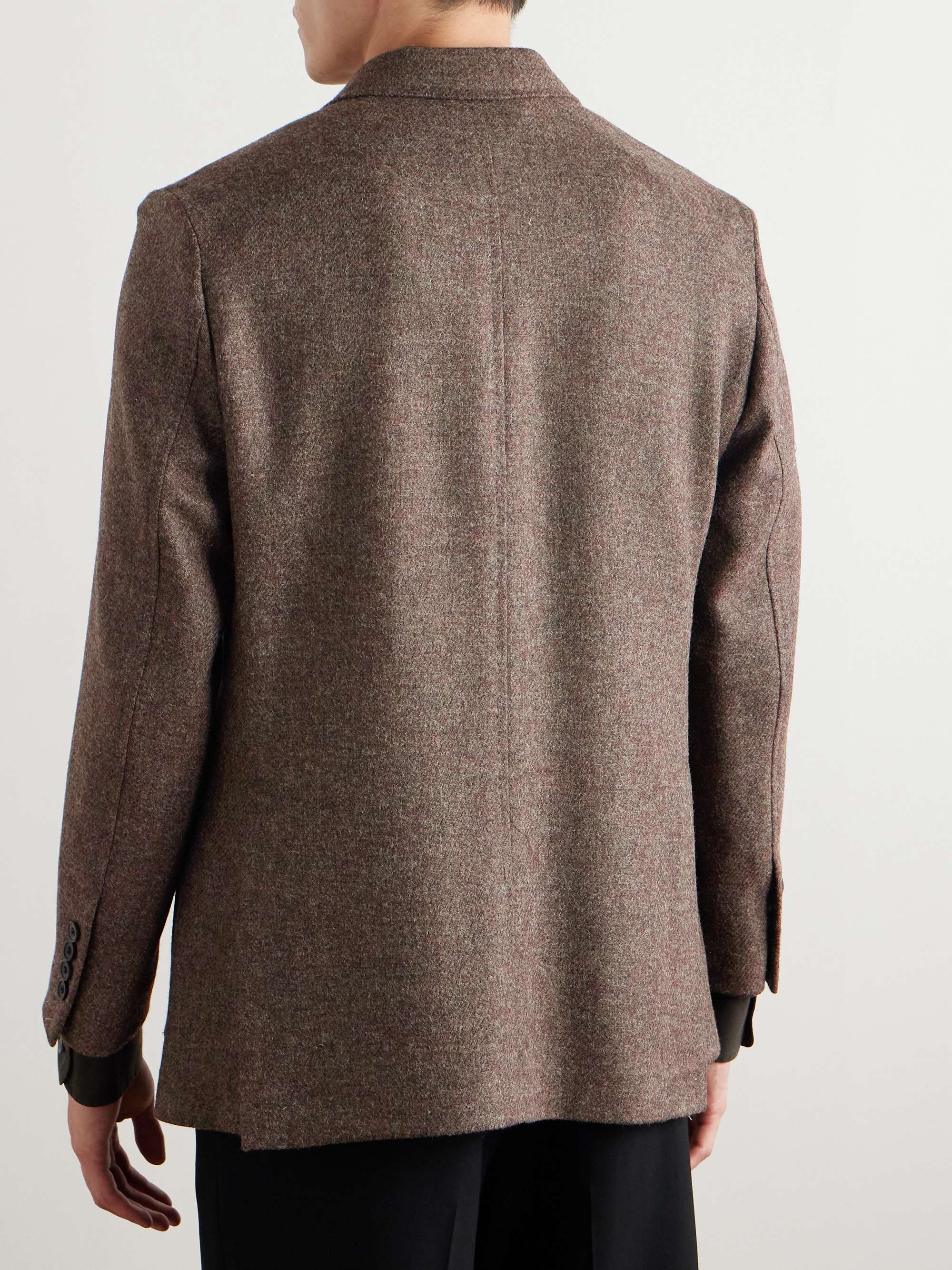 Double-Breasted Wool-Flannel Blazer view