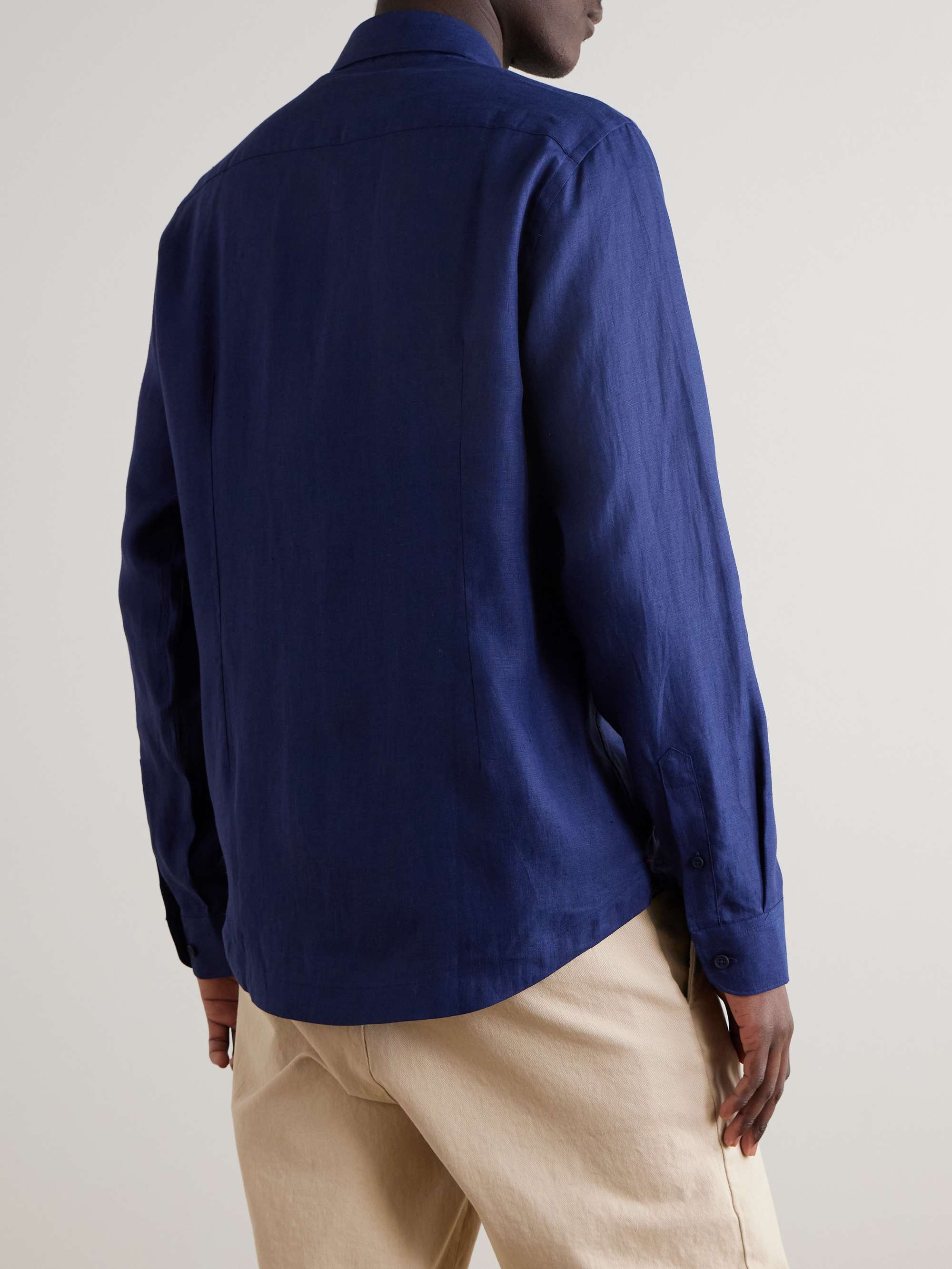 Giles Slim-Fit Linen Shirt view