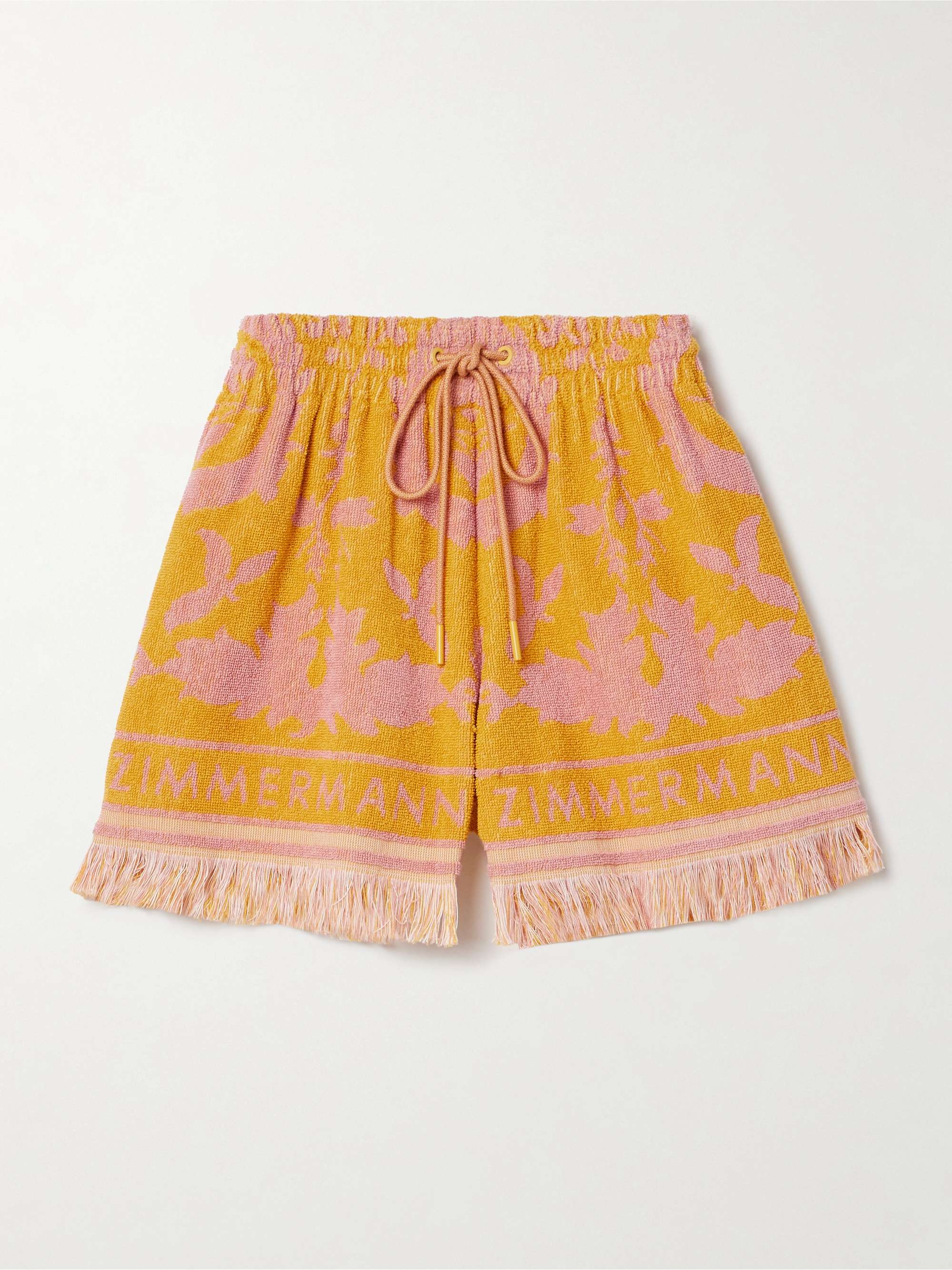 Wylie frayed cotton-terry jacquard shorts hero visual