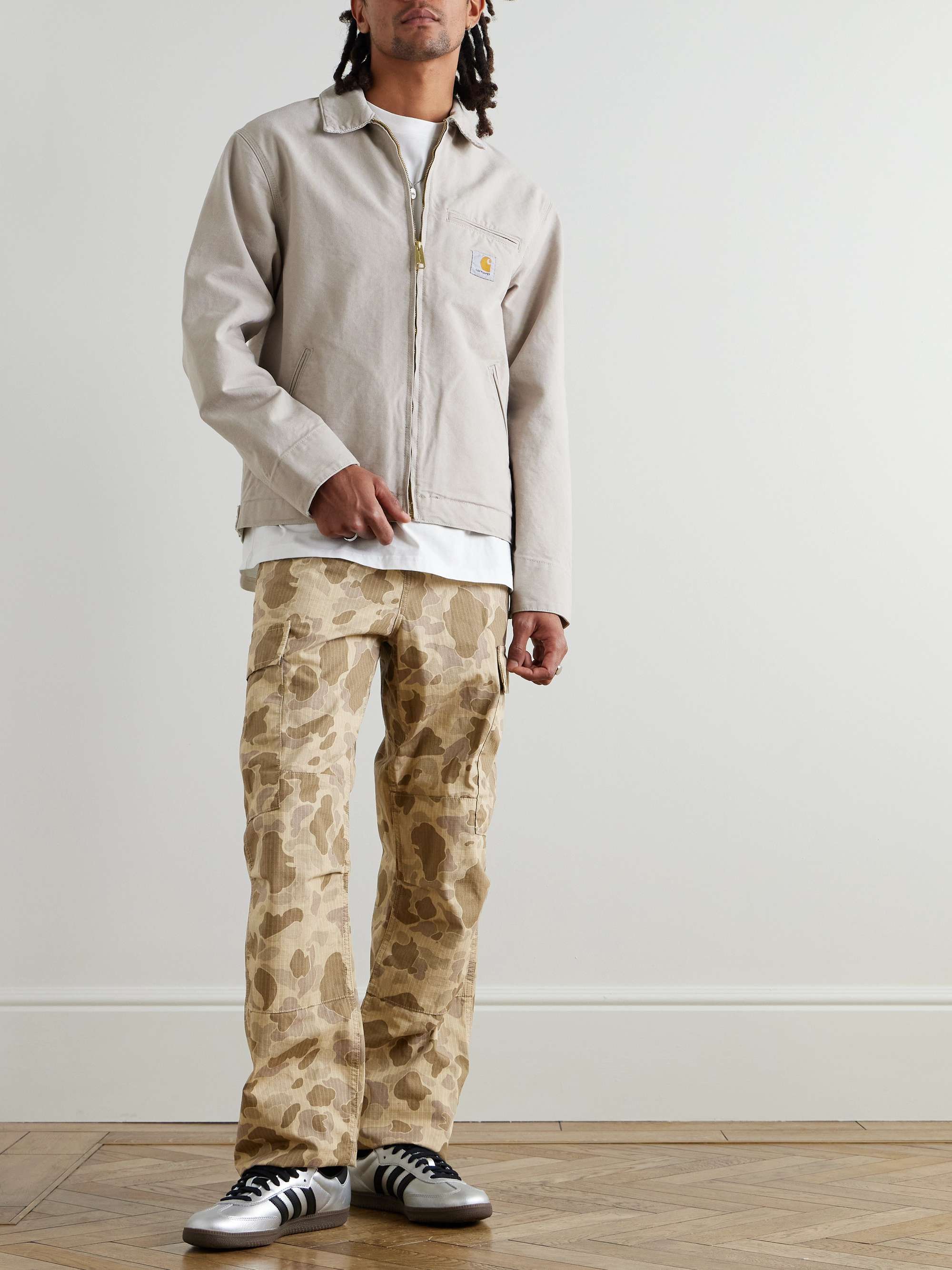 Aviation Straight-Leg Camouflage-Print Cotton-Twill Cargo Trousers view