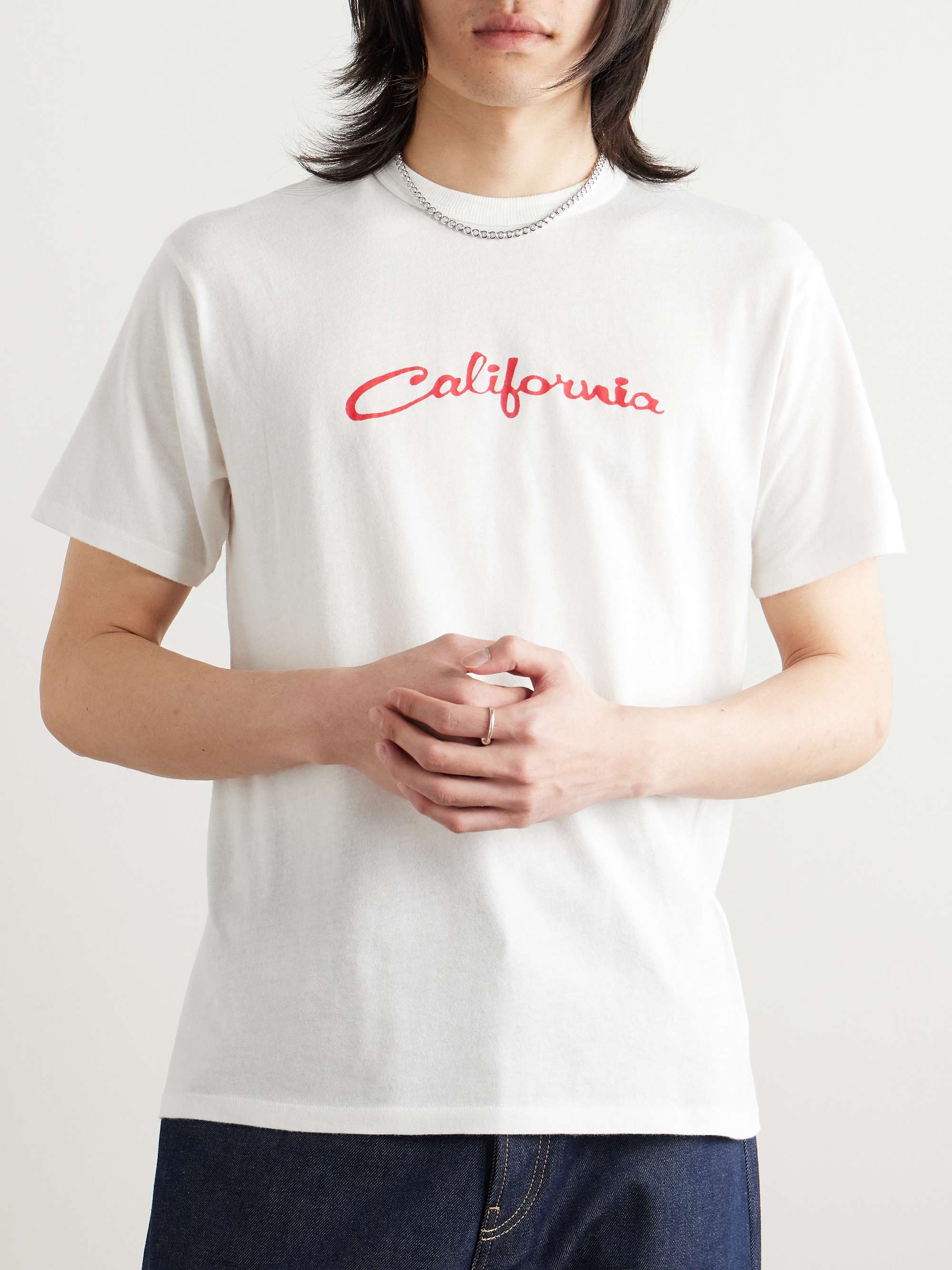 California Slim-Fit Printed Cotton-Jersey T-Shirt view