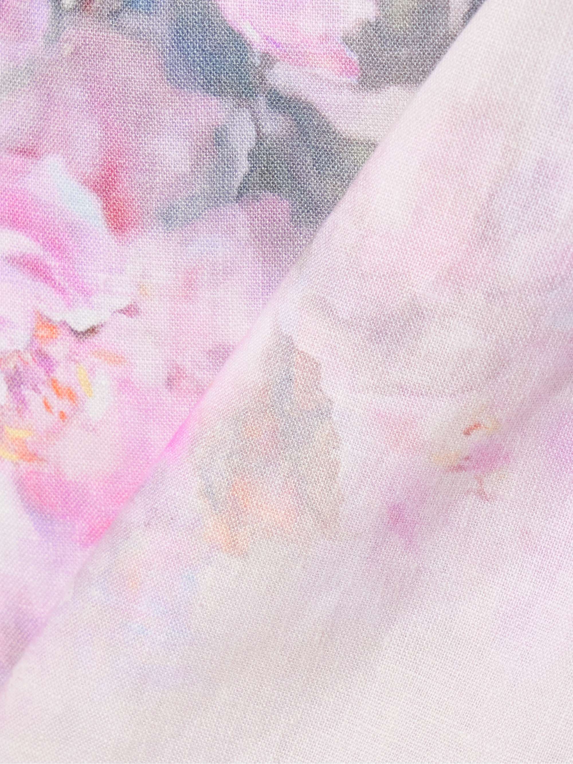 Crush crystal-embellished floral-print linen mini skirt view