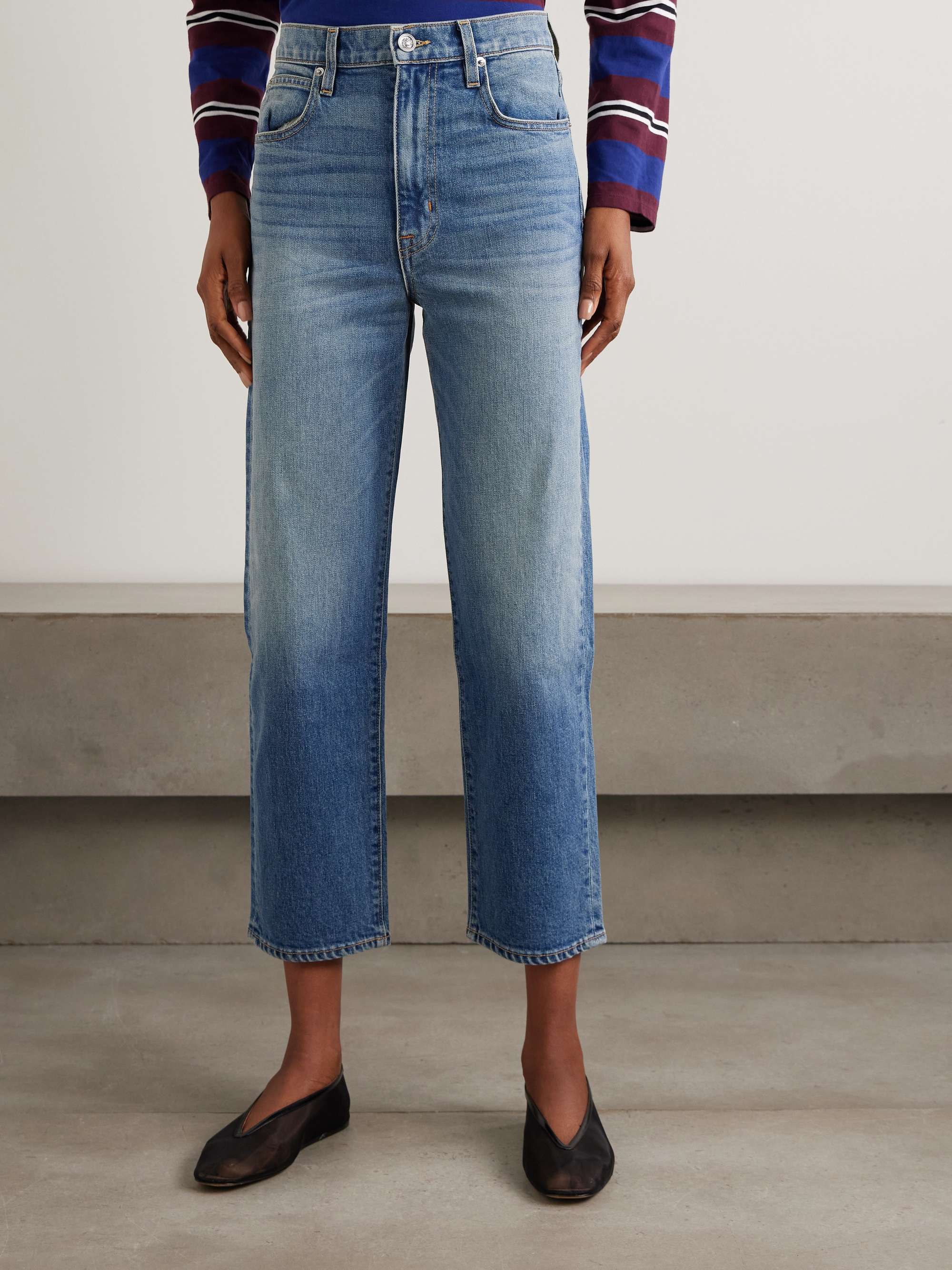 London Crop high-rise straight-leg jeans view