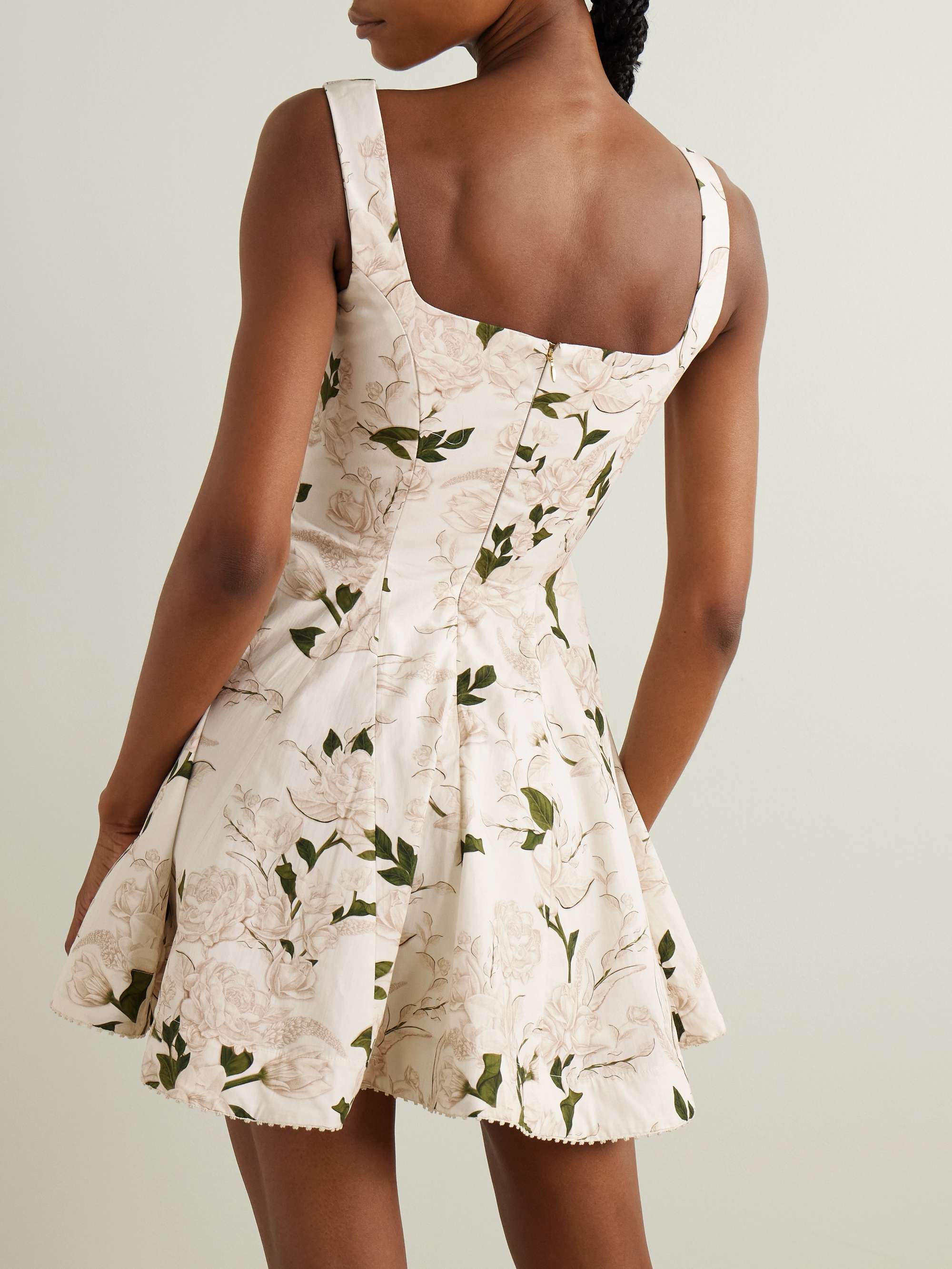 Gardenia floral-print cotton mini dress view