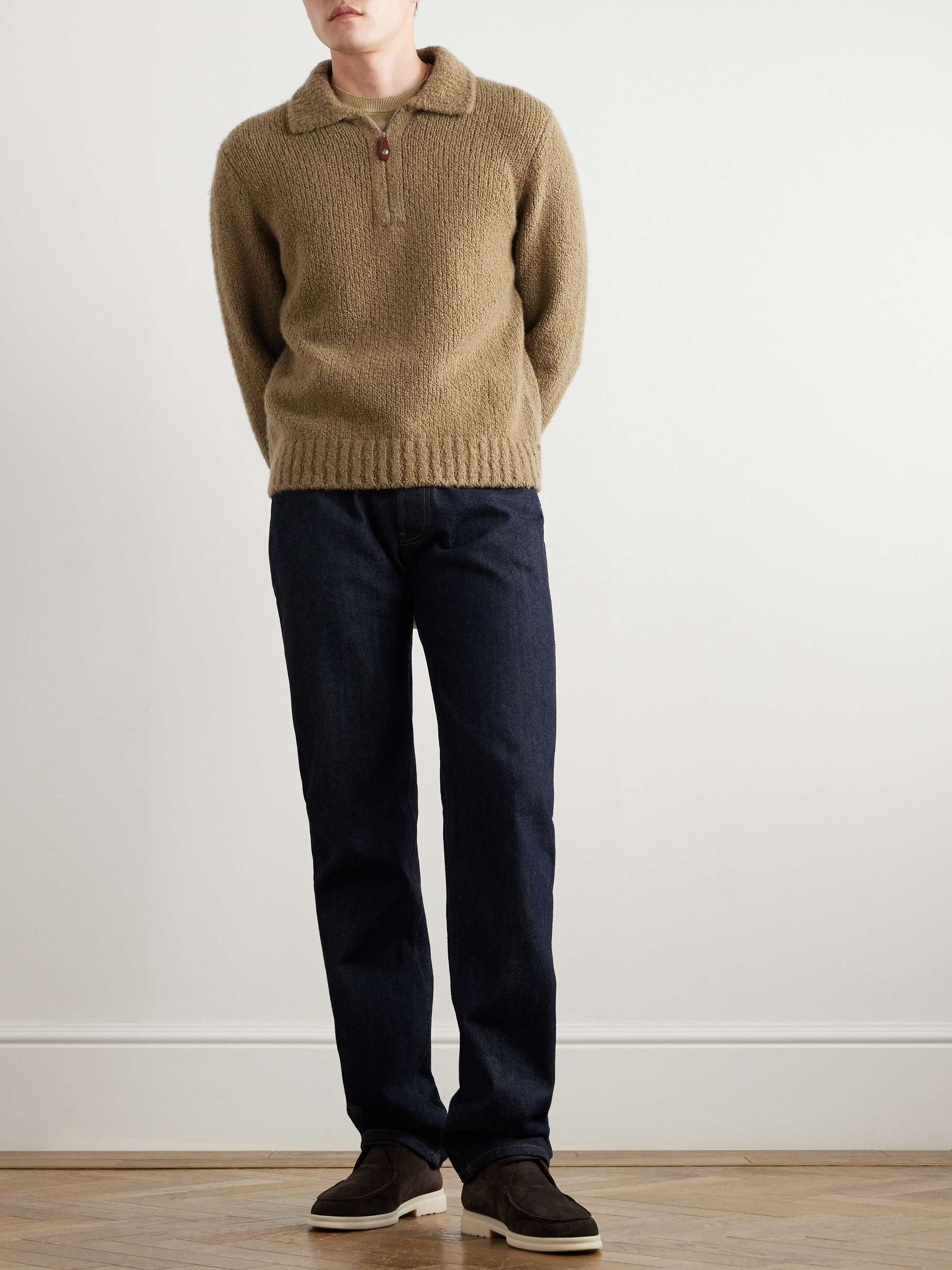 Folecchio Cashmere and Silk-Blend Half-Zip Sweater view