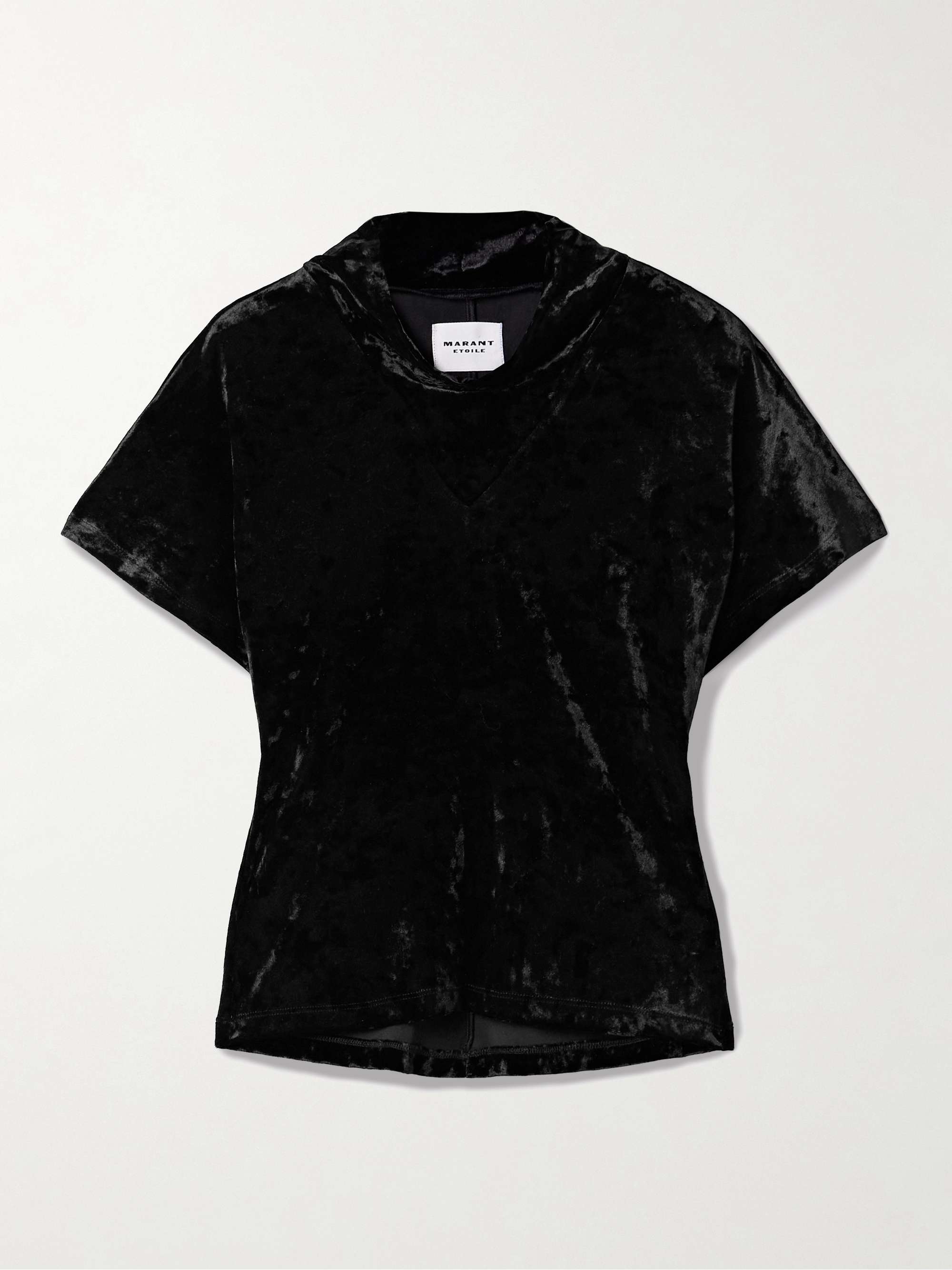 Hailey draped velvet T-shirt hero visual