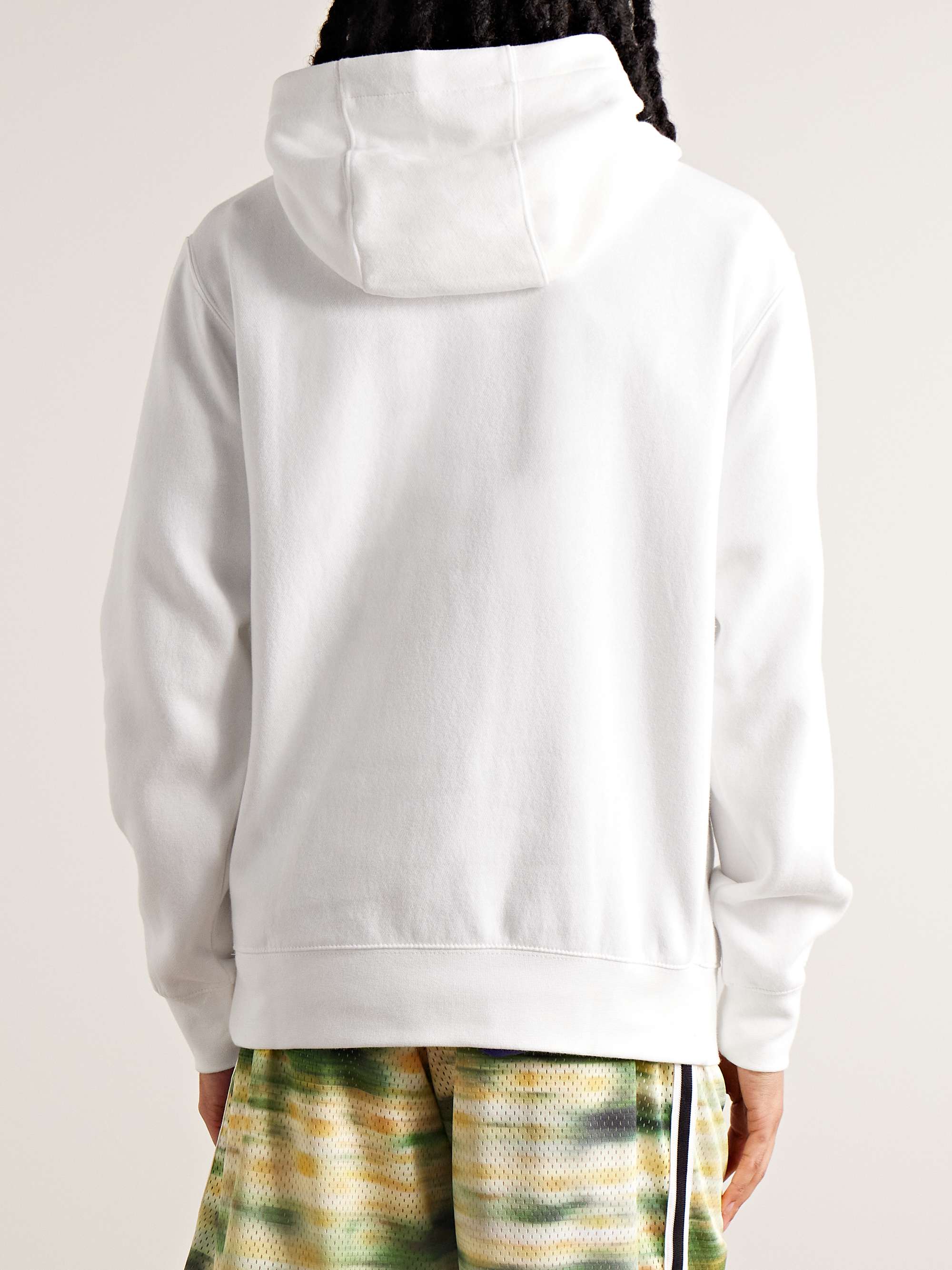 Sportswear Club Logo-Embroidered Cotton-Blend Jersey Hoodie view