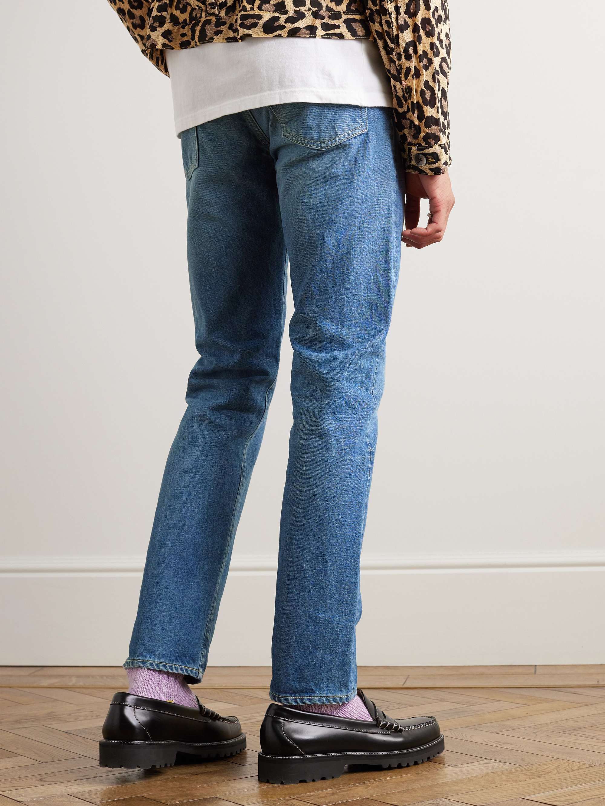 Monkey Cisco Straight-Leg Distressed Jeans view