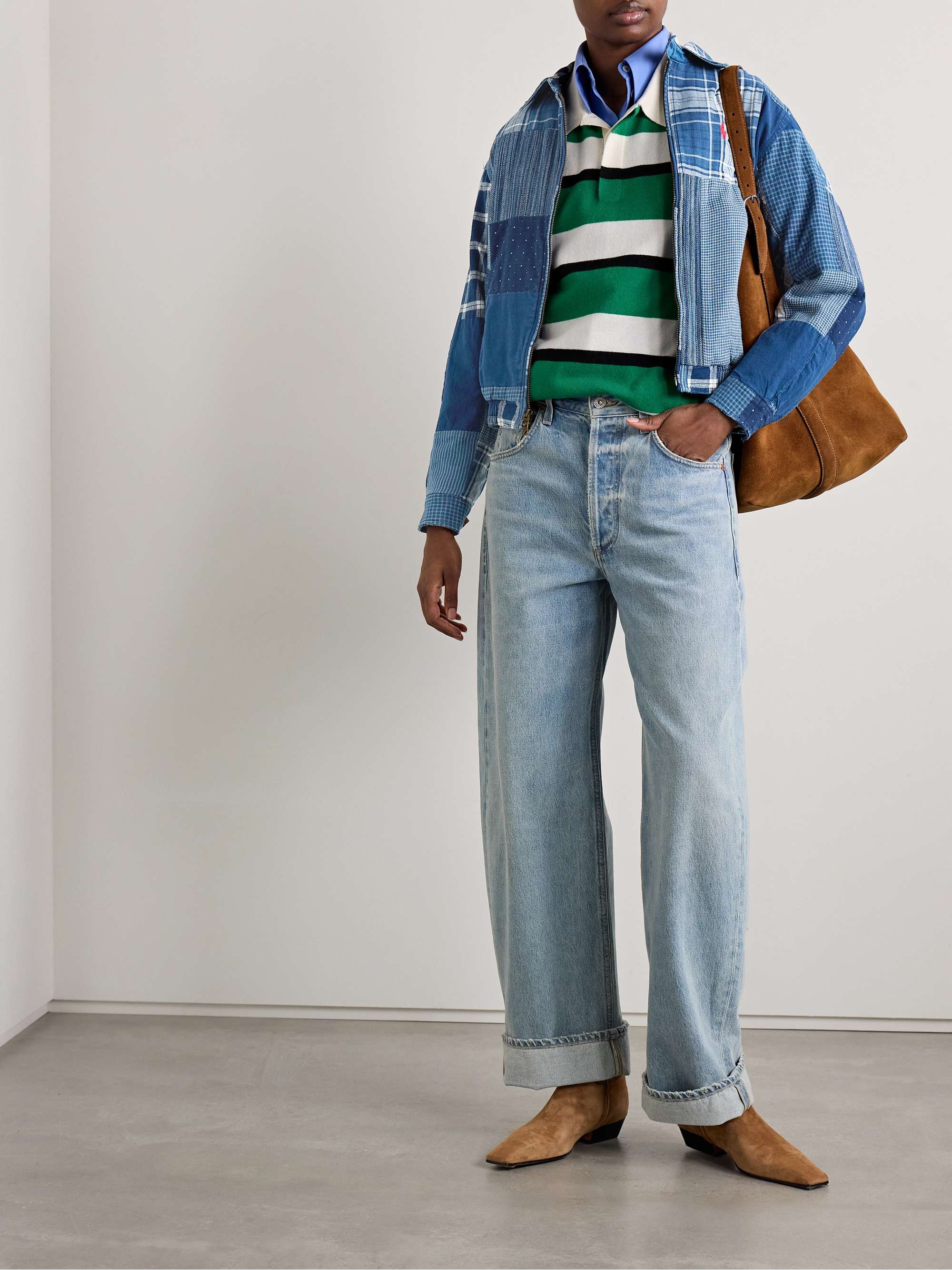 Patchwork cotton-blend jacket view