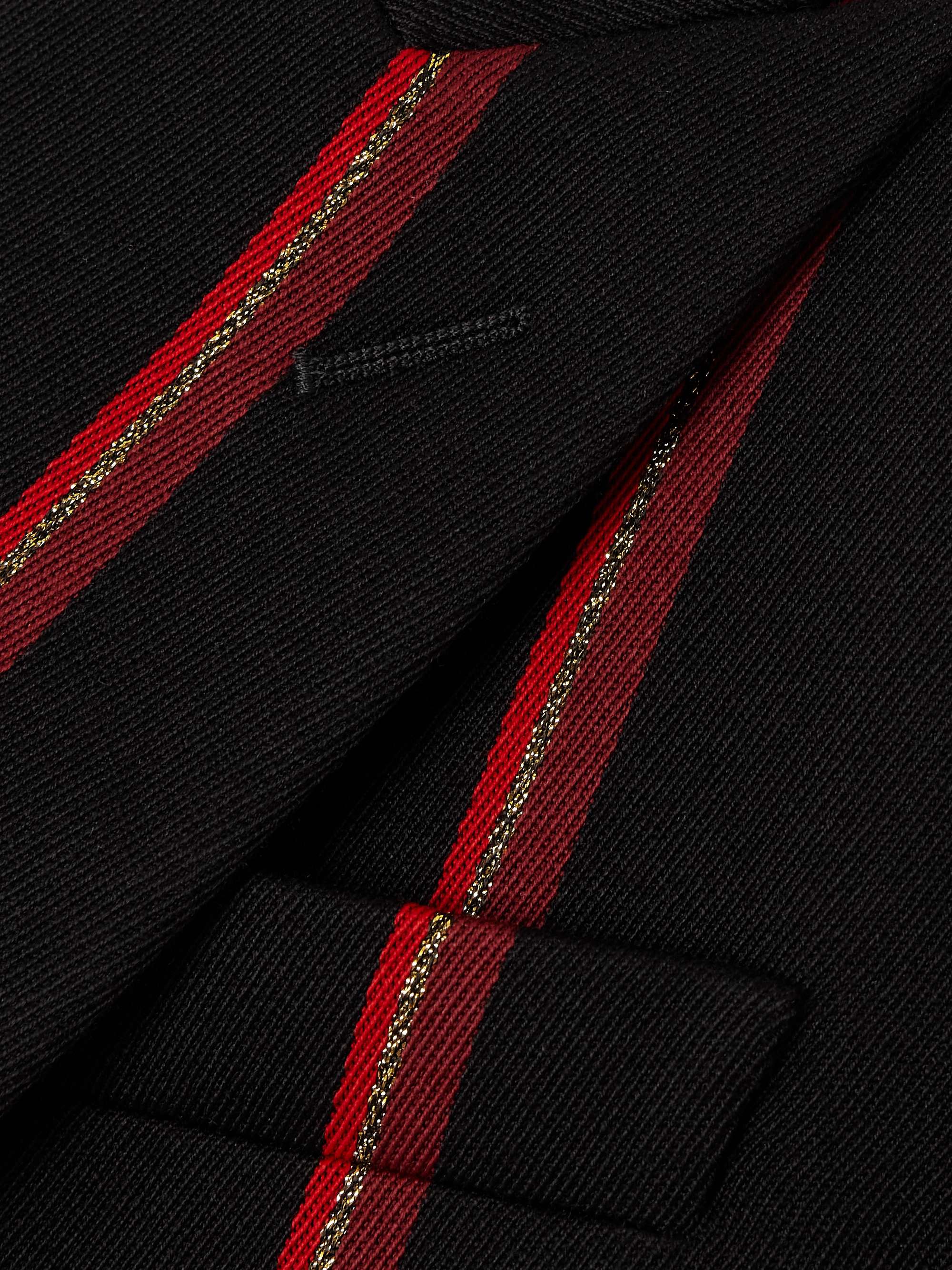 Metallic striped wool-twill blazer view