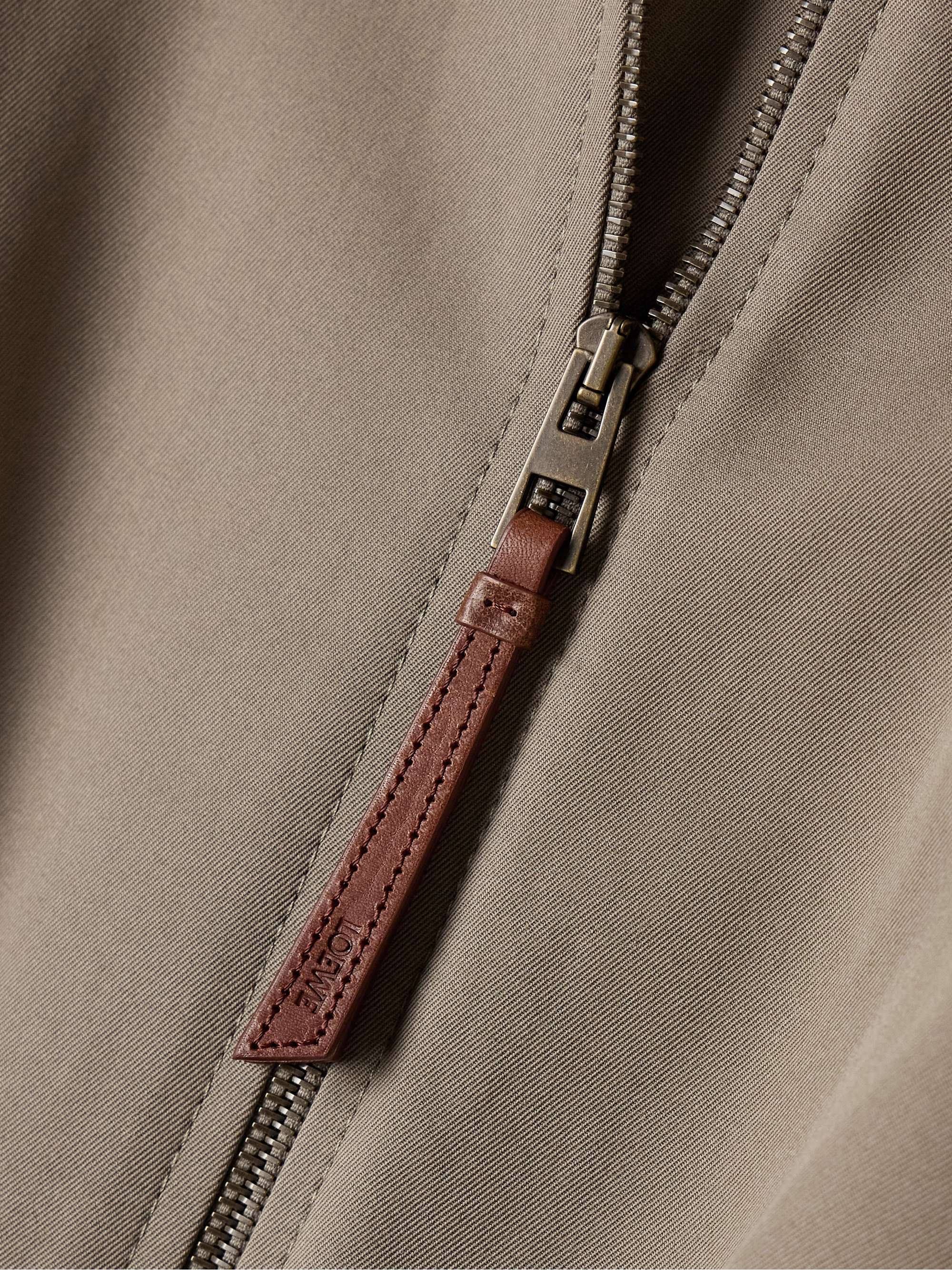 Gathered cotton and silk-blend twill jacket view