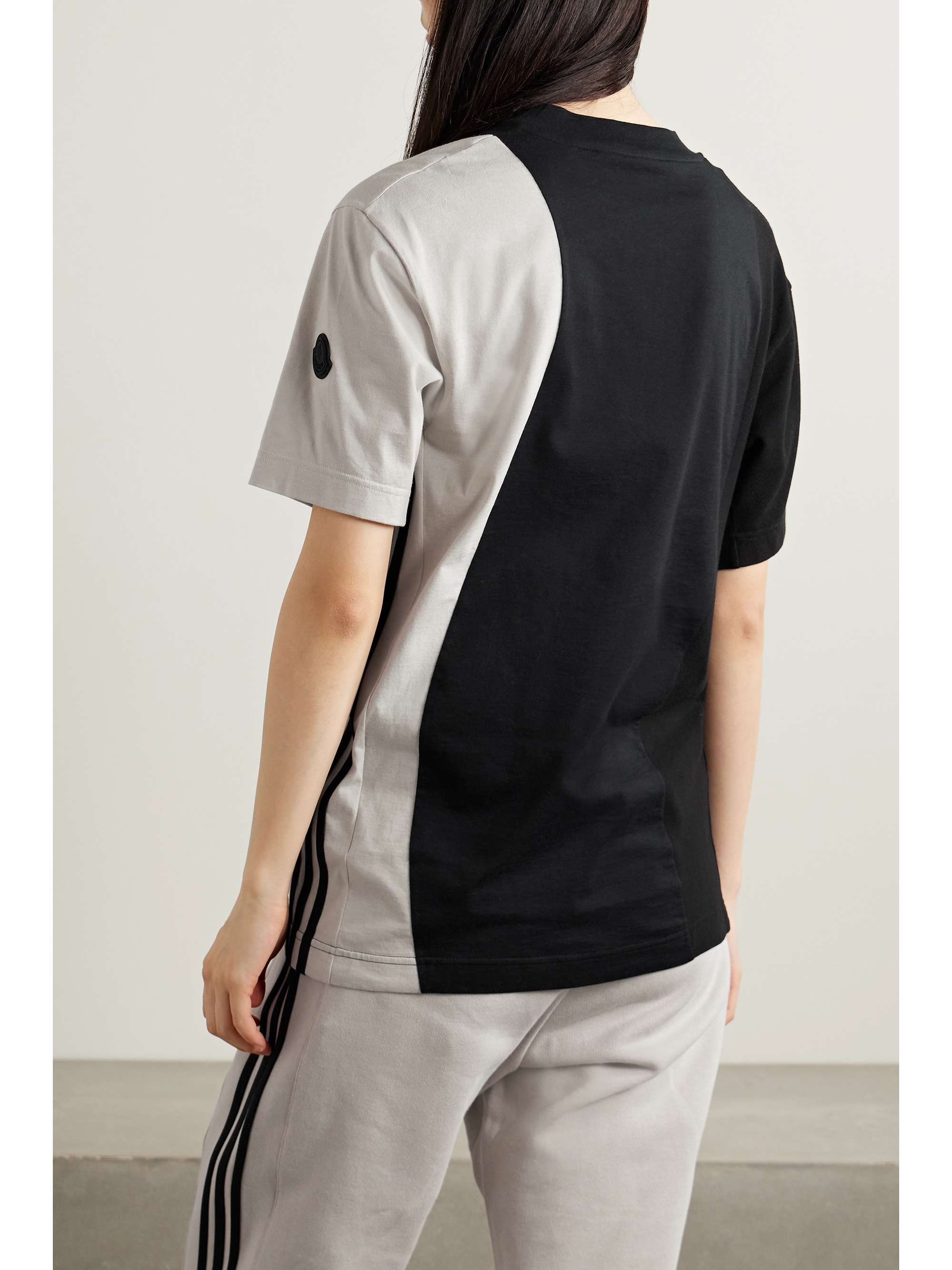 + adidas Originals two-tone cotton-jersey T-shirt view