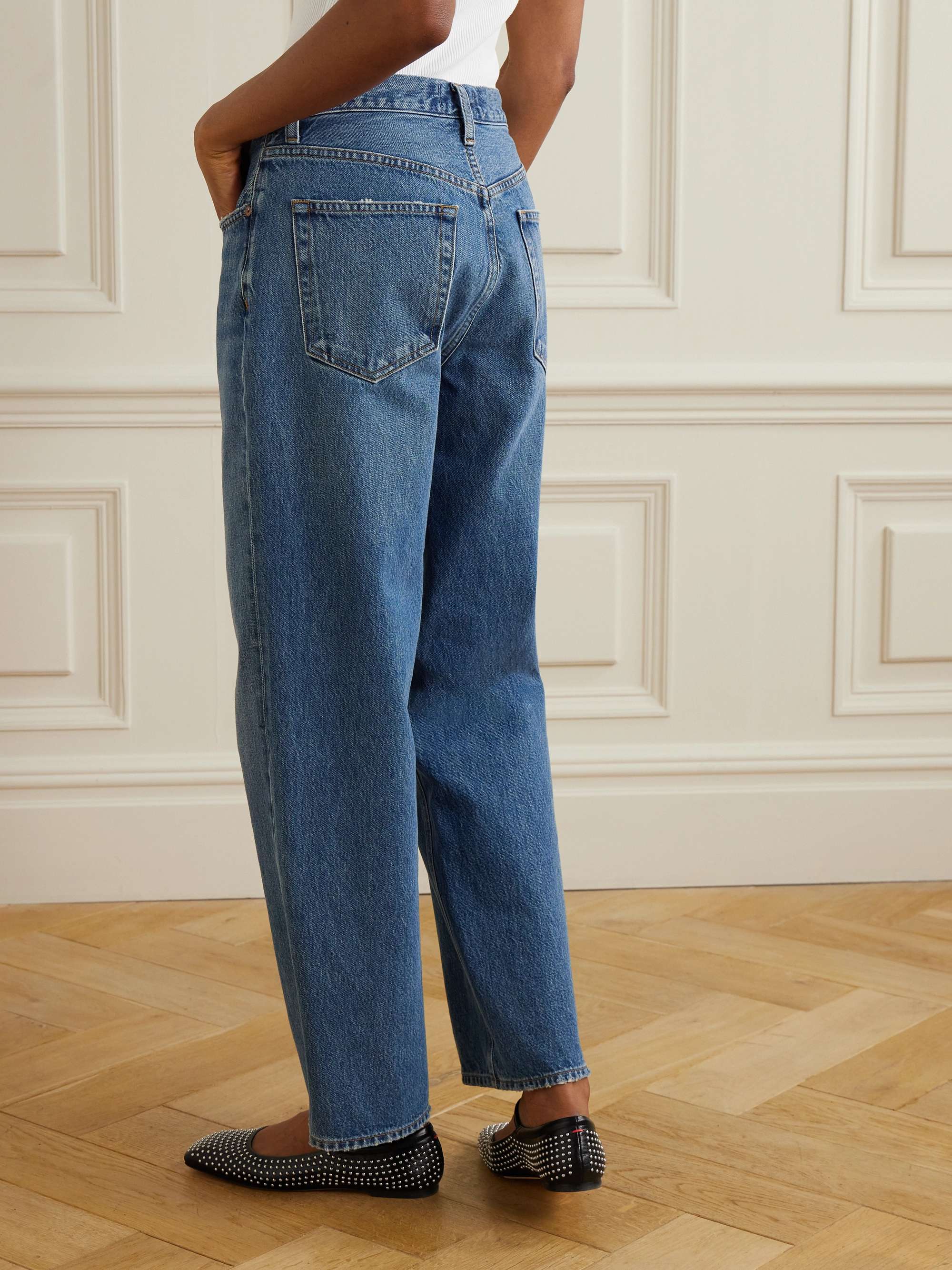 V Waist Baggy mid-rise straight-leg jeans view