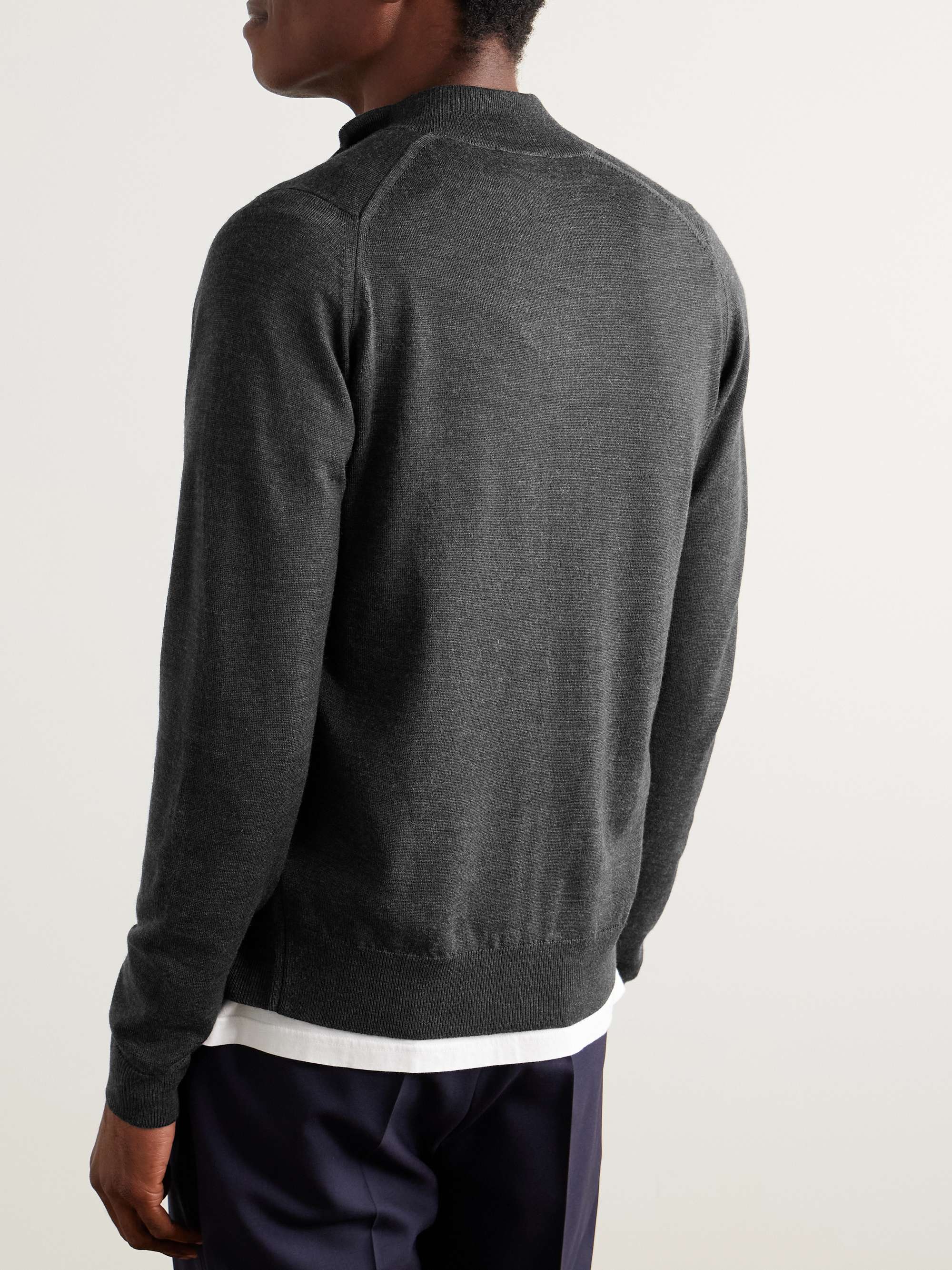 Claygate Merino Wool Zip-Up Cardigan view