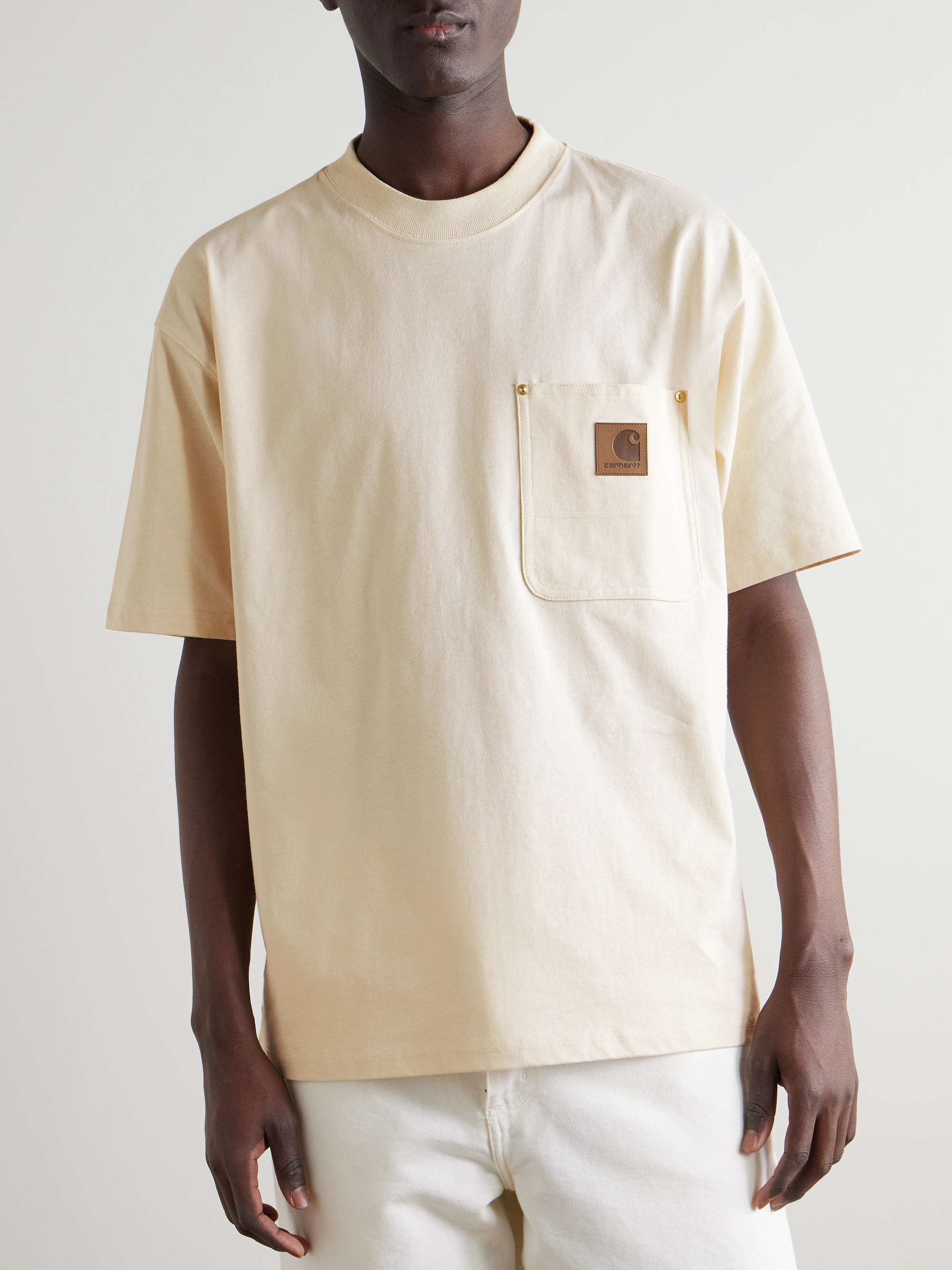 Eldon Logo-Appliquéd Organic Cotton-Jersey T-Shirt view