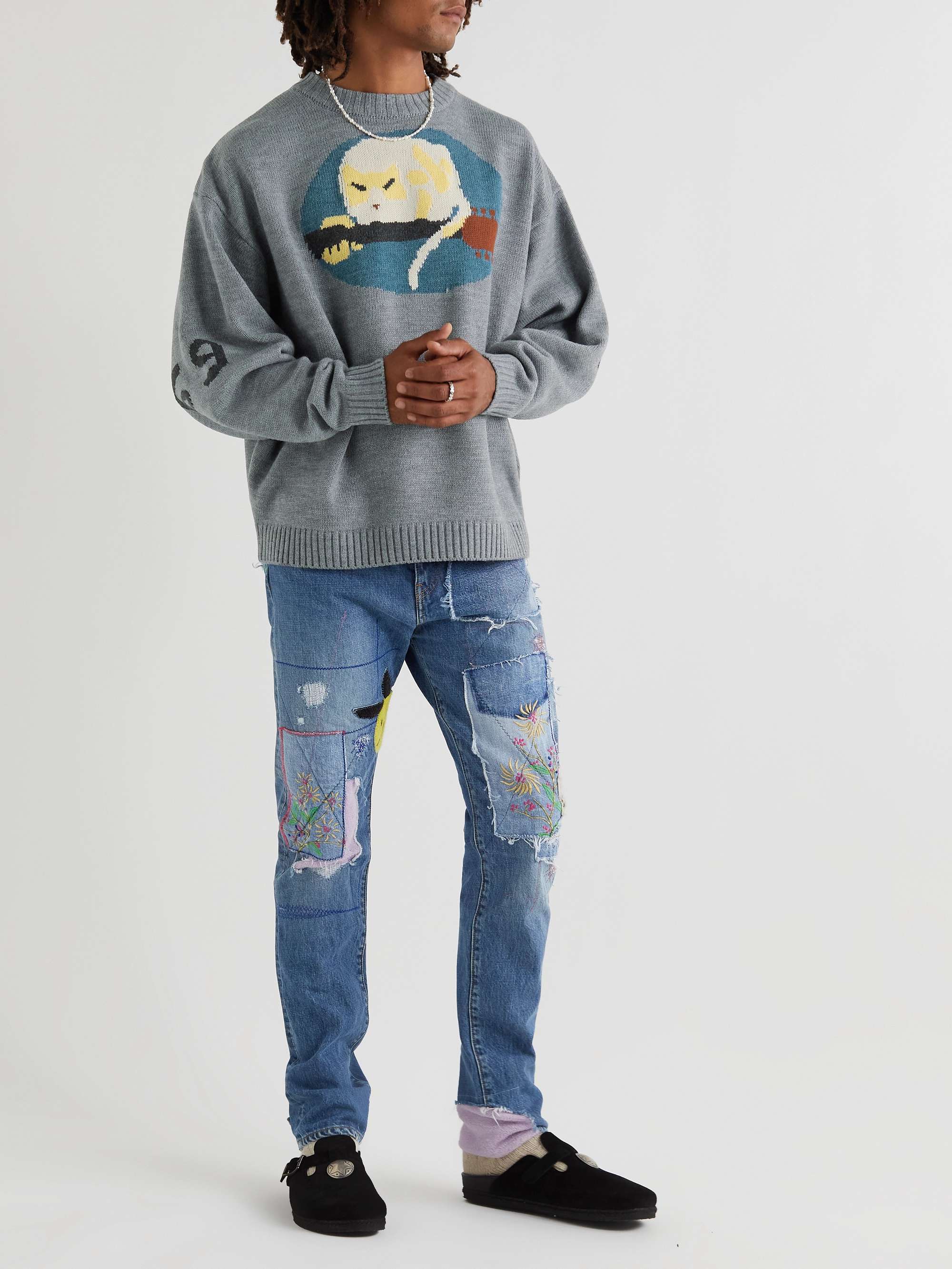Fat Cat Intarsia Sweater view
