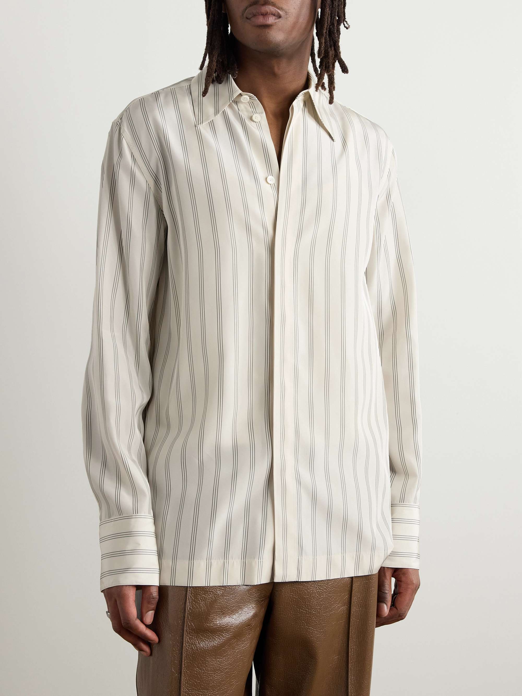 Striped Satin Shirt view