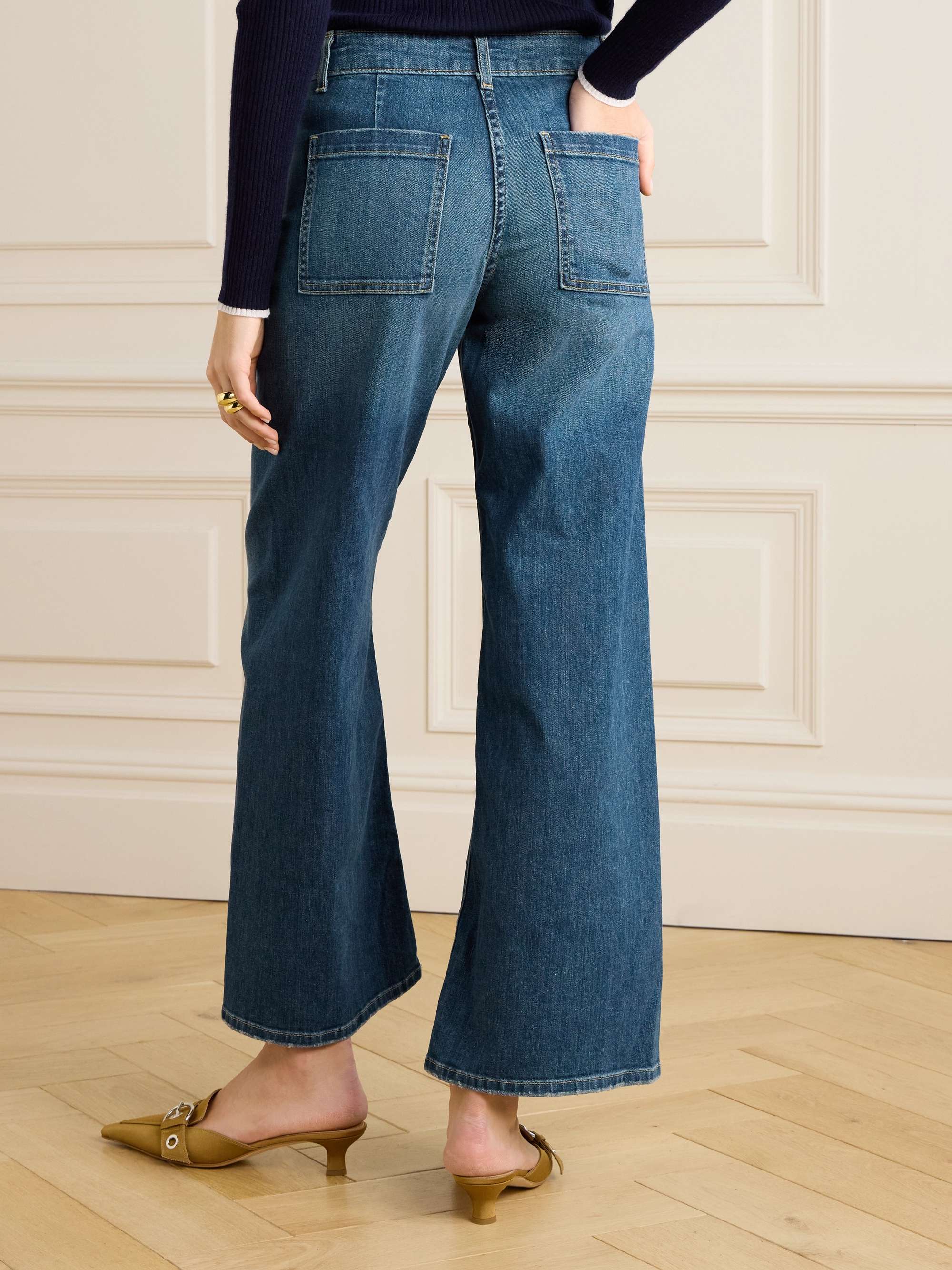 Megan high-rise wide-leg jeans view