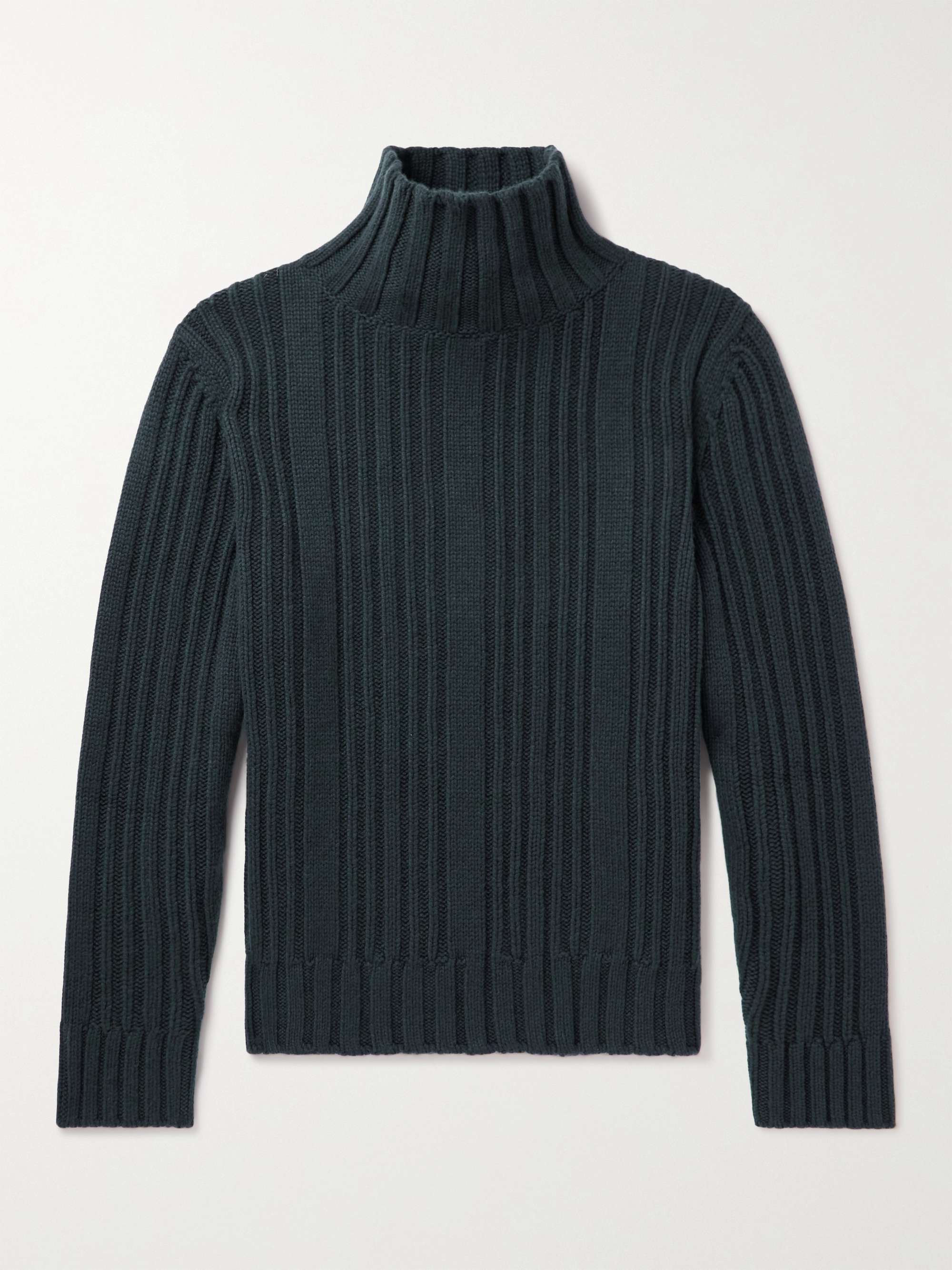 Ribbed Baby Cashmere Rollneck Sweater hero visual