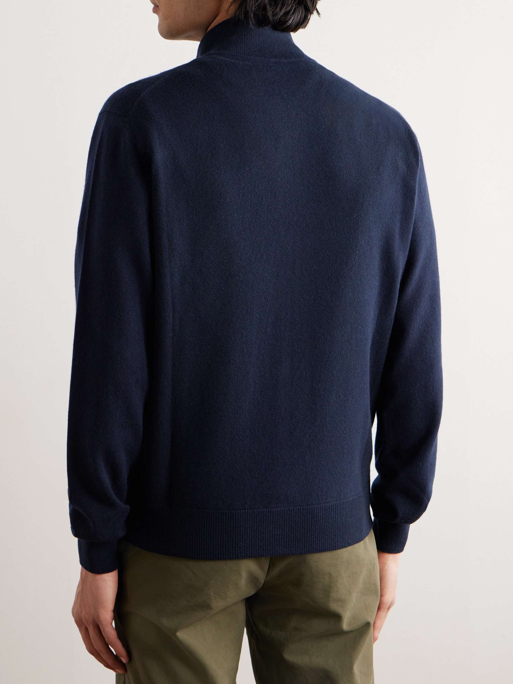 Ribbed Cashmere Zip-Up Sweater view