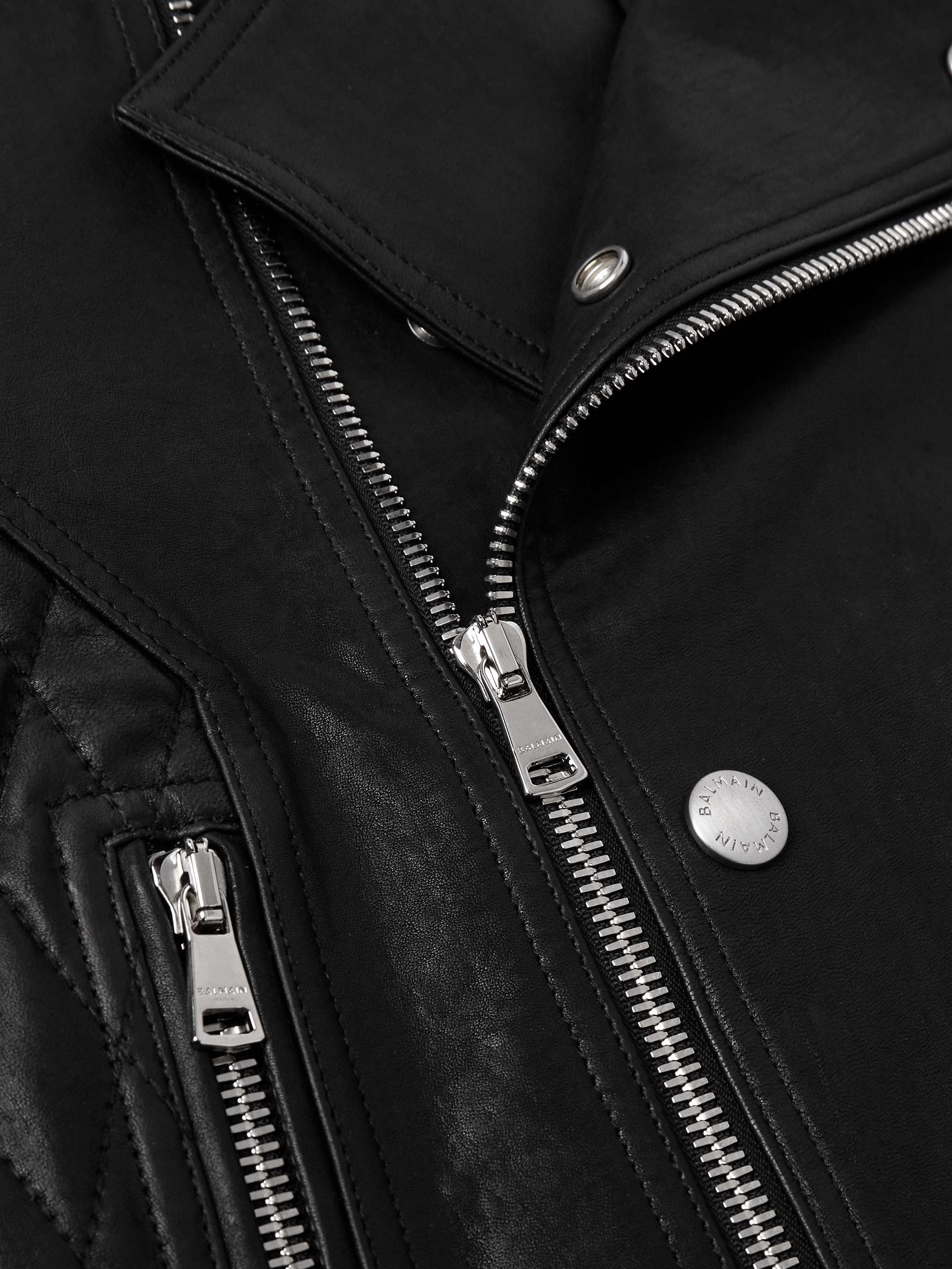 Quilted Leather Jacket view