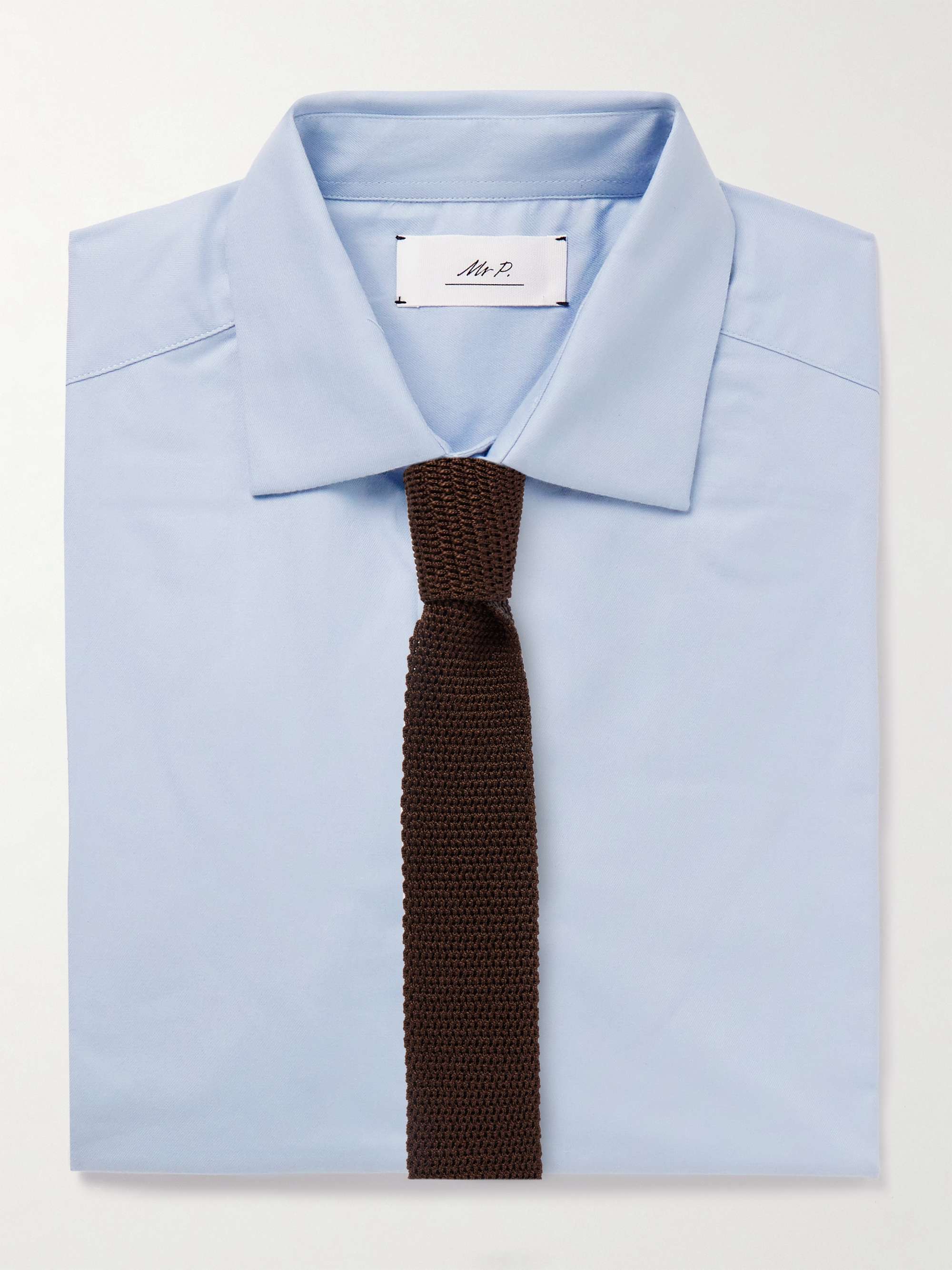 Cutaway-Collar Cotton-Twill Shirt view