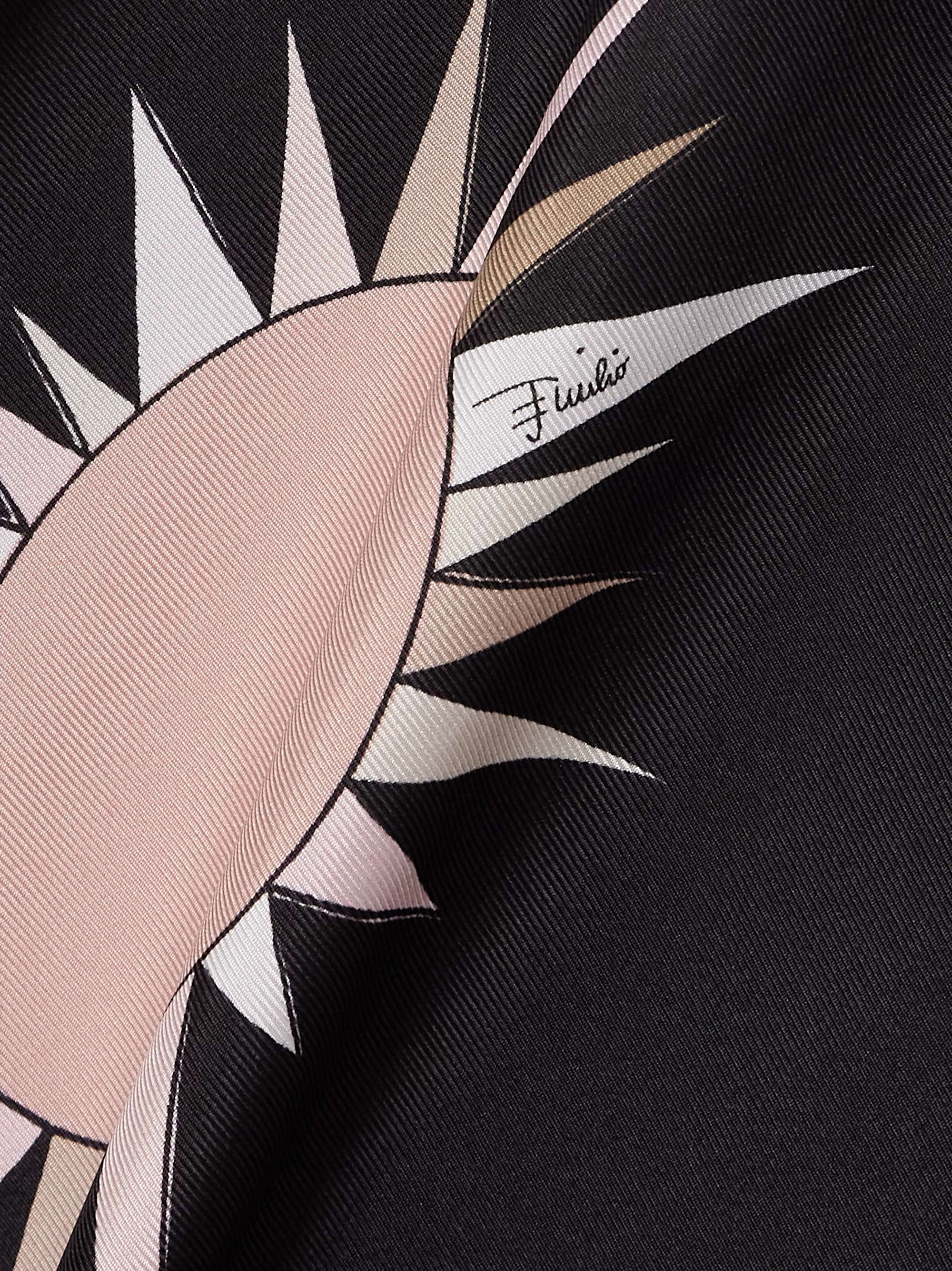 Open-back silk-twill halterneck midi dress view