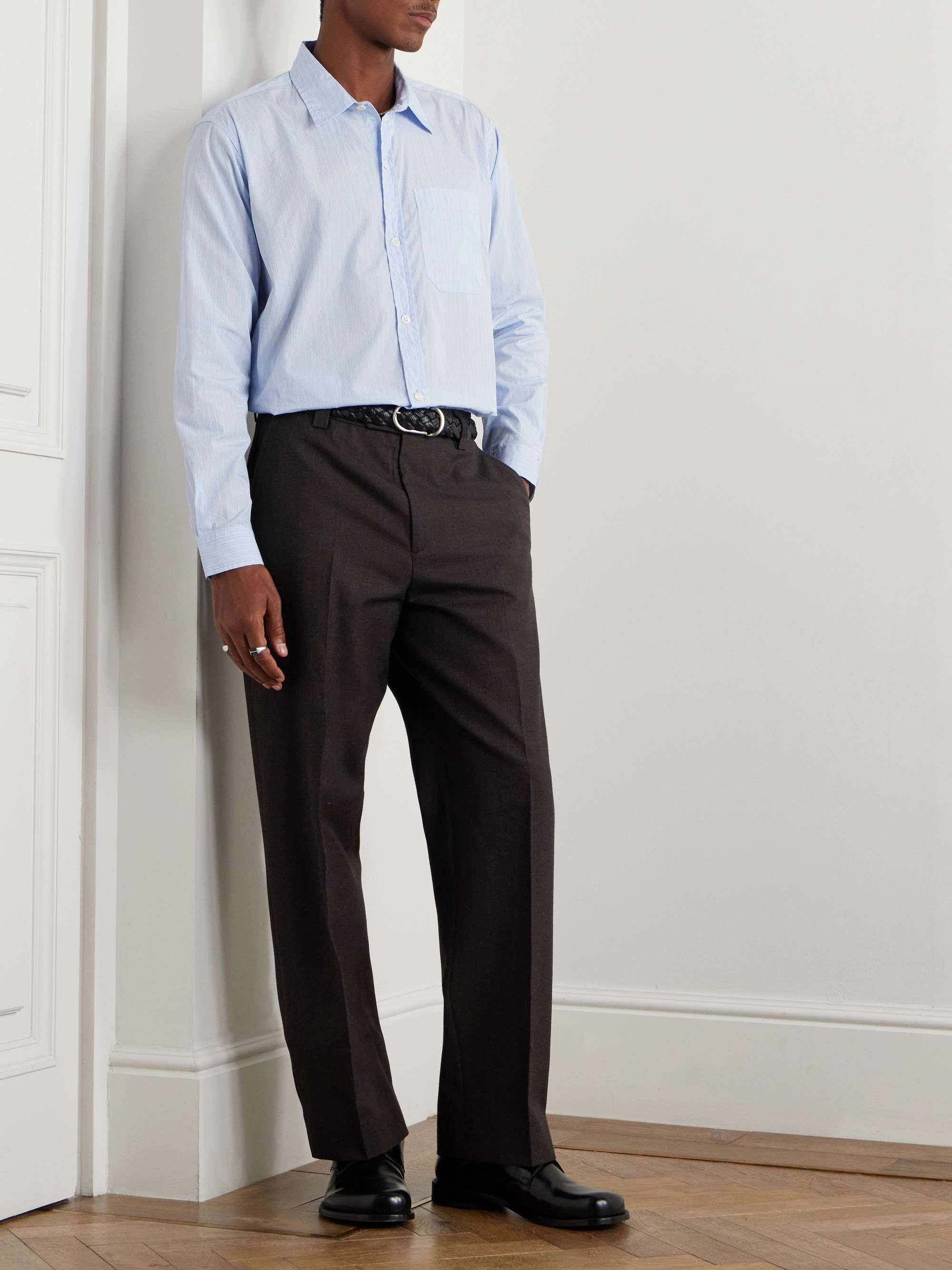 Study Straight-Leg Wool and Cotton-Blend Twill Trousers view
