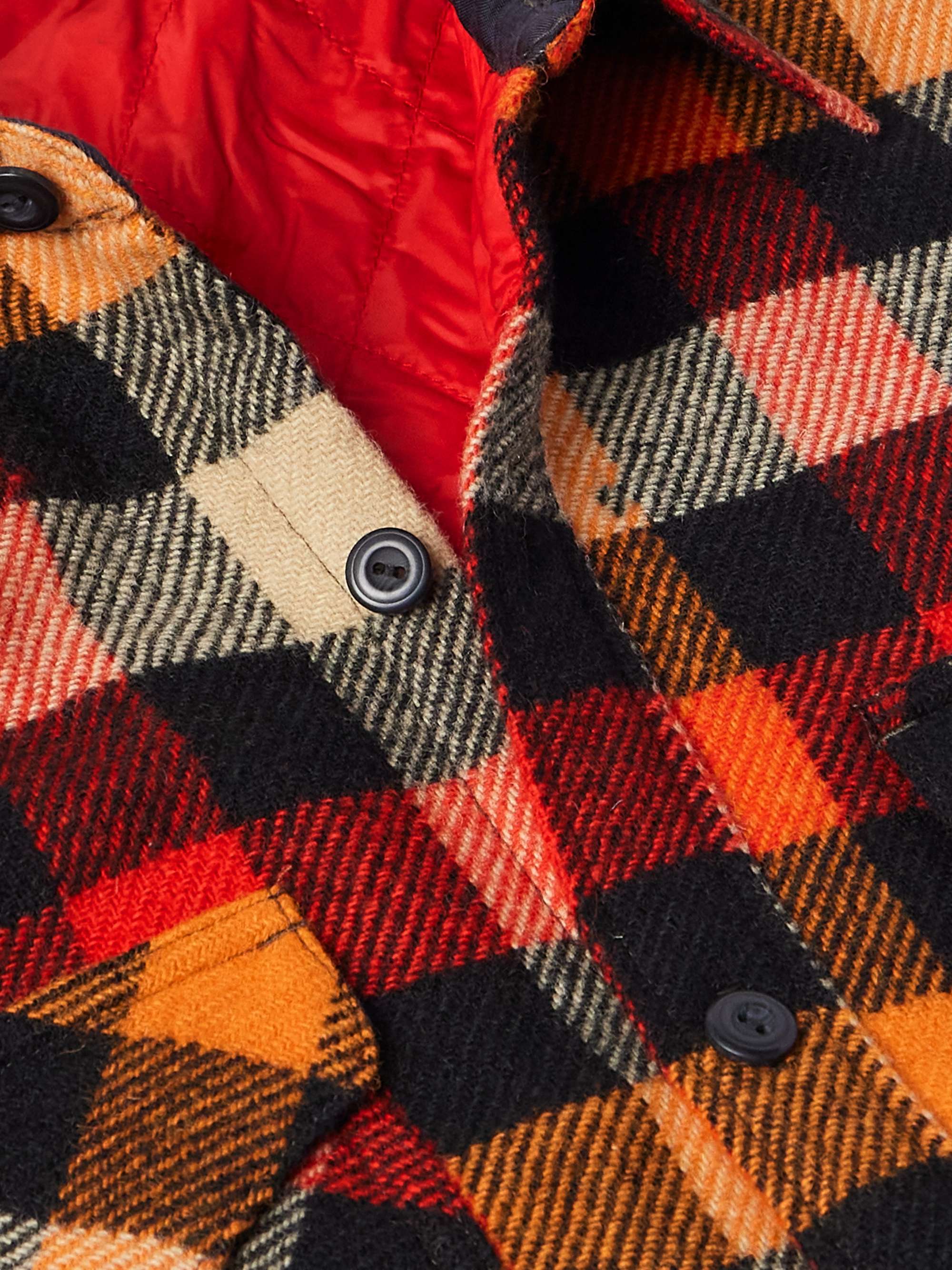 Checked Wool Shirt Jacket view