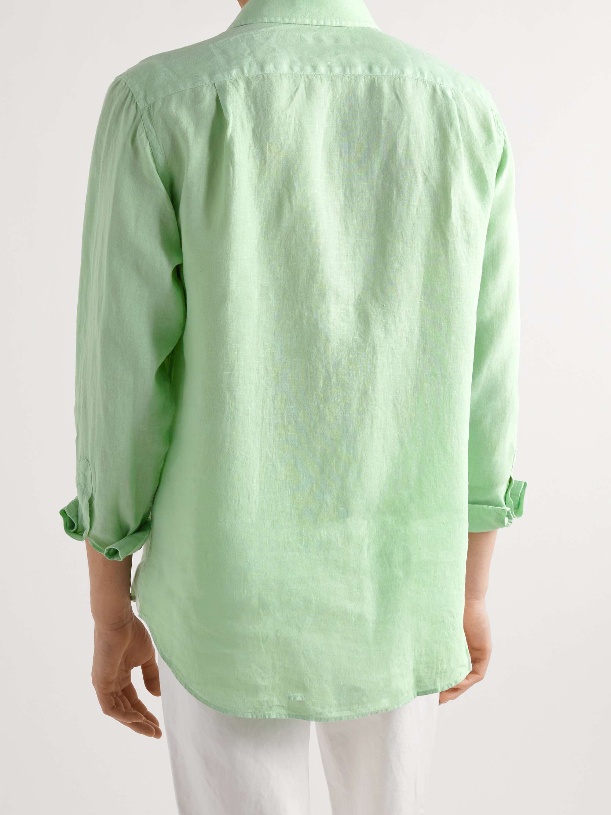 André Garment-Dyed Linen Shirt view