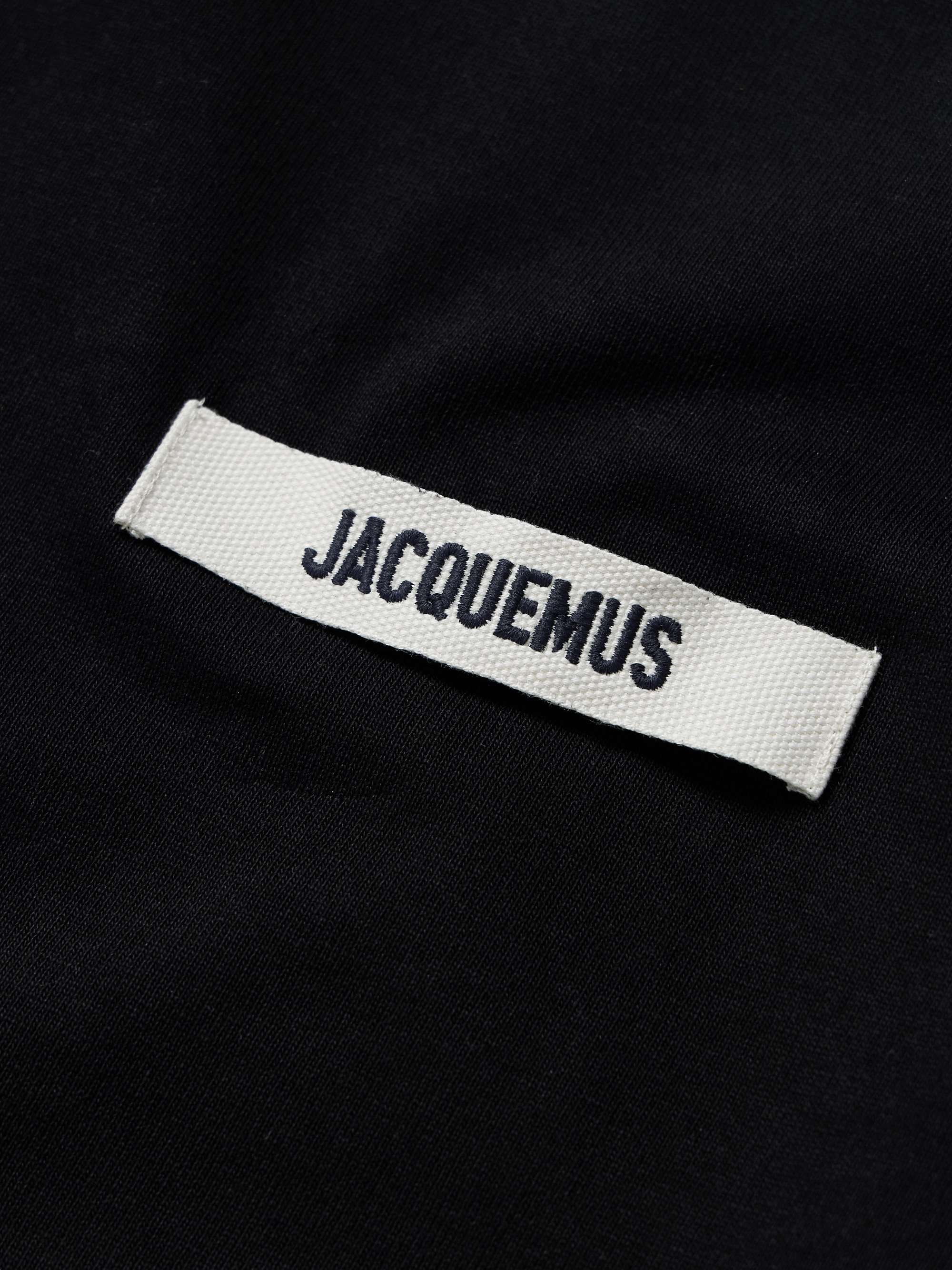 Grosgrain-Trimmed Logo-Embroidered Cotton-Jersey T-shirt view