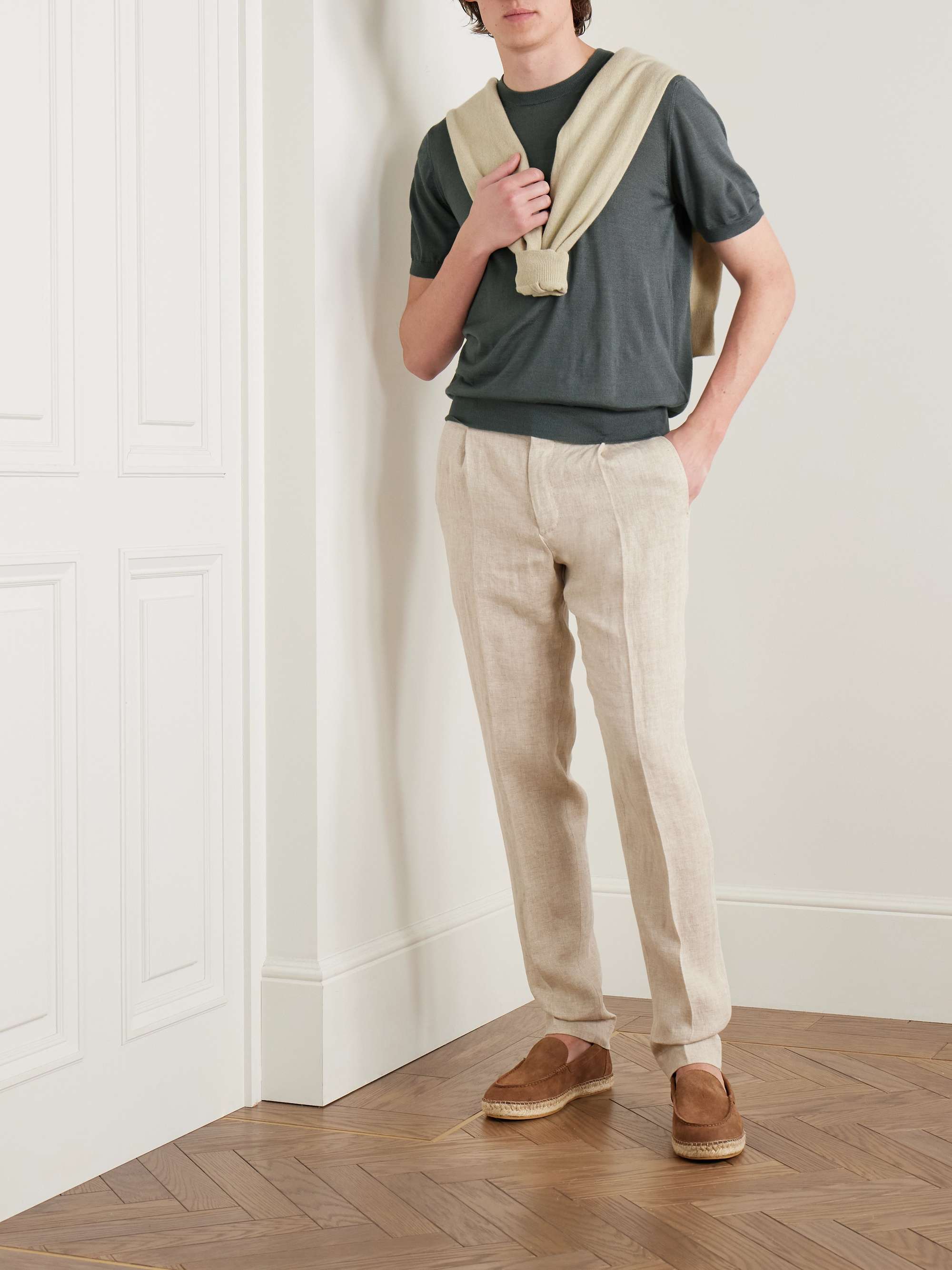 Zanone Slim-Fit Cashmere and Silk-Blend T-Shirt view