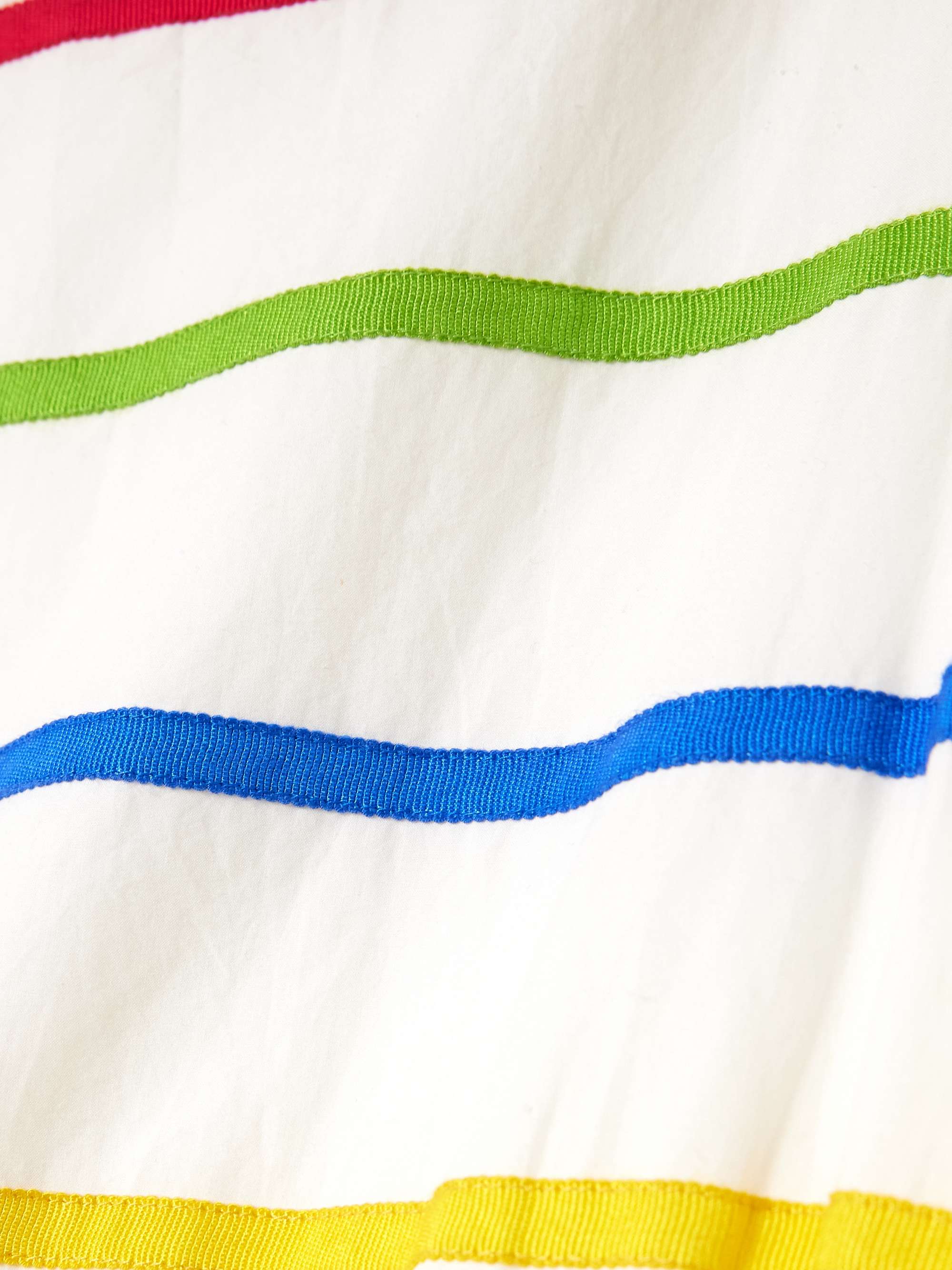 Ribbon grosgrain-trimmed cotton-poplin midi dress view