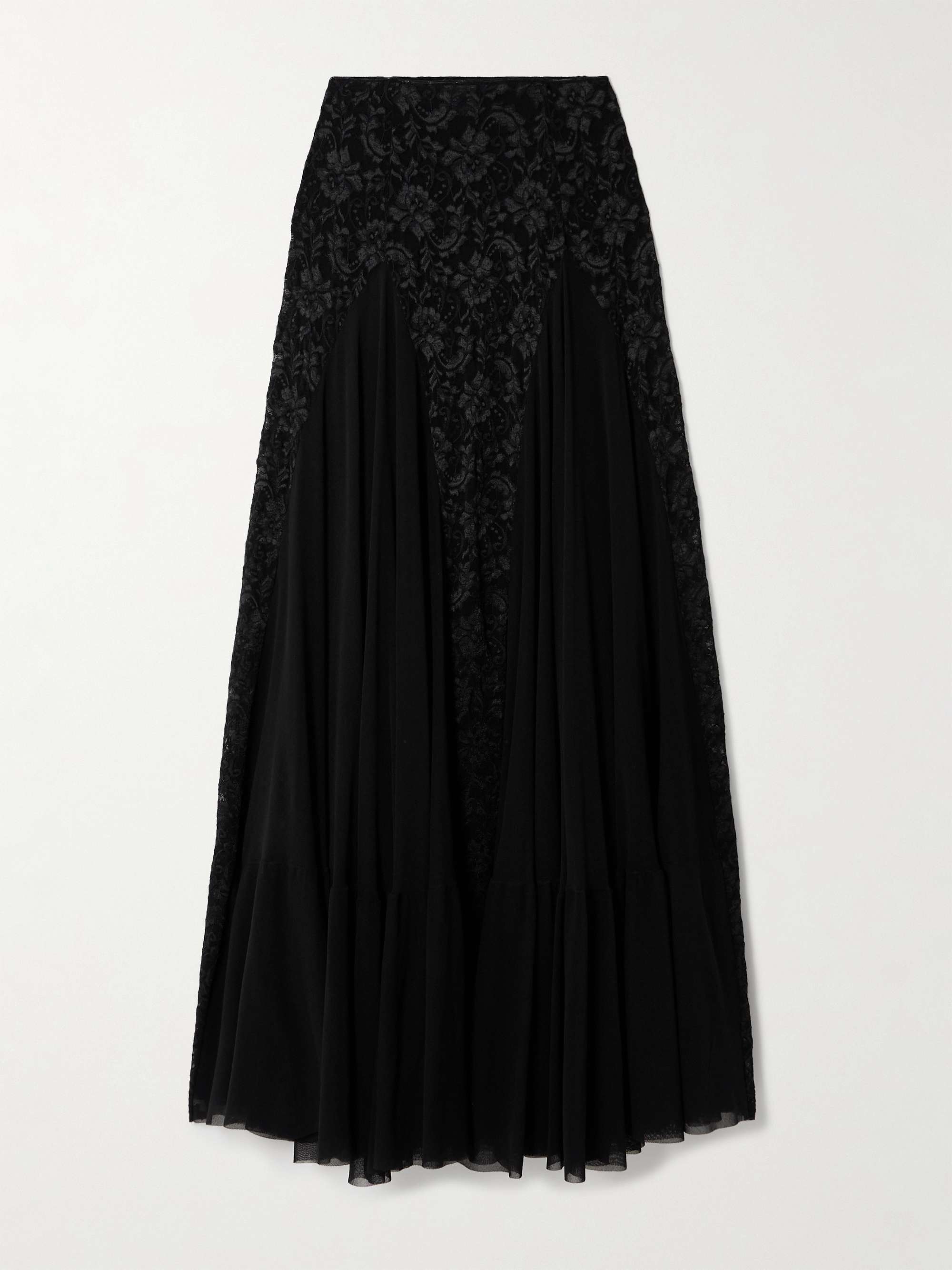Griselda tiered tulle and lace maxi skirt hero visual