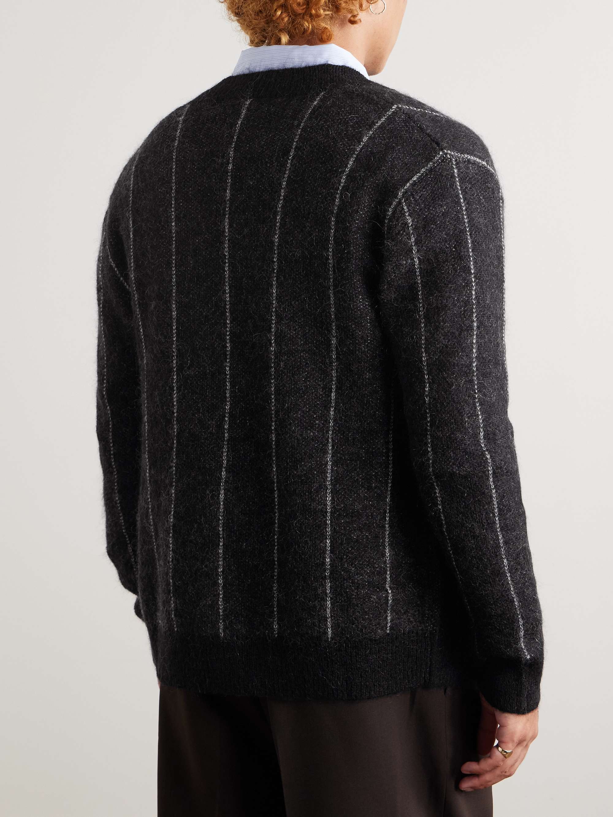 Billy 6594 Pinstriped Brushed-Knit Cardigan view