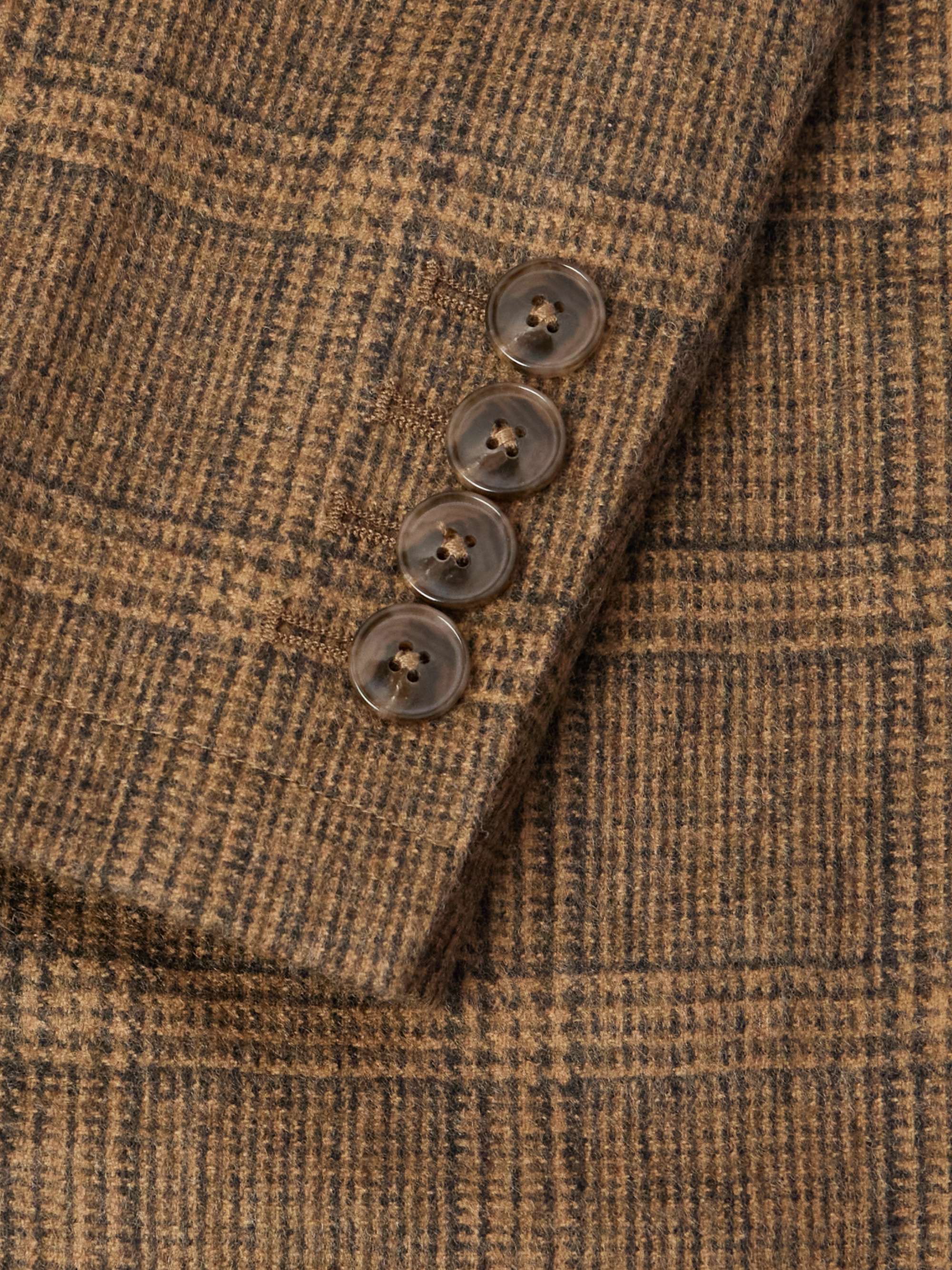 Checked Virgin Wool and Alpaca-Blend Suit Jacket view
