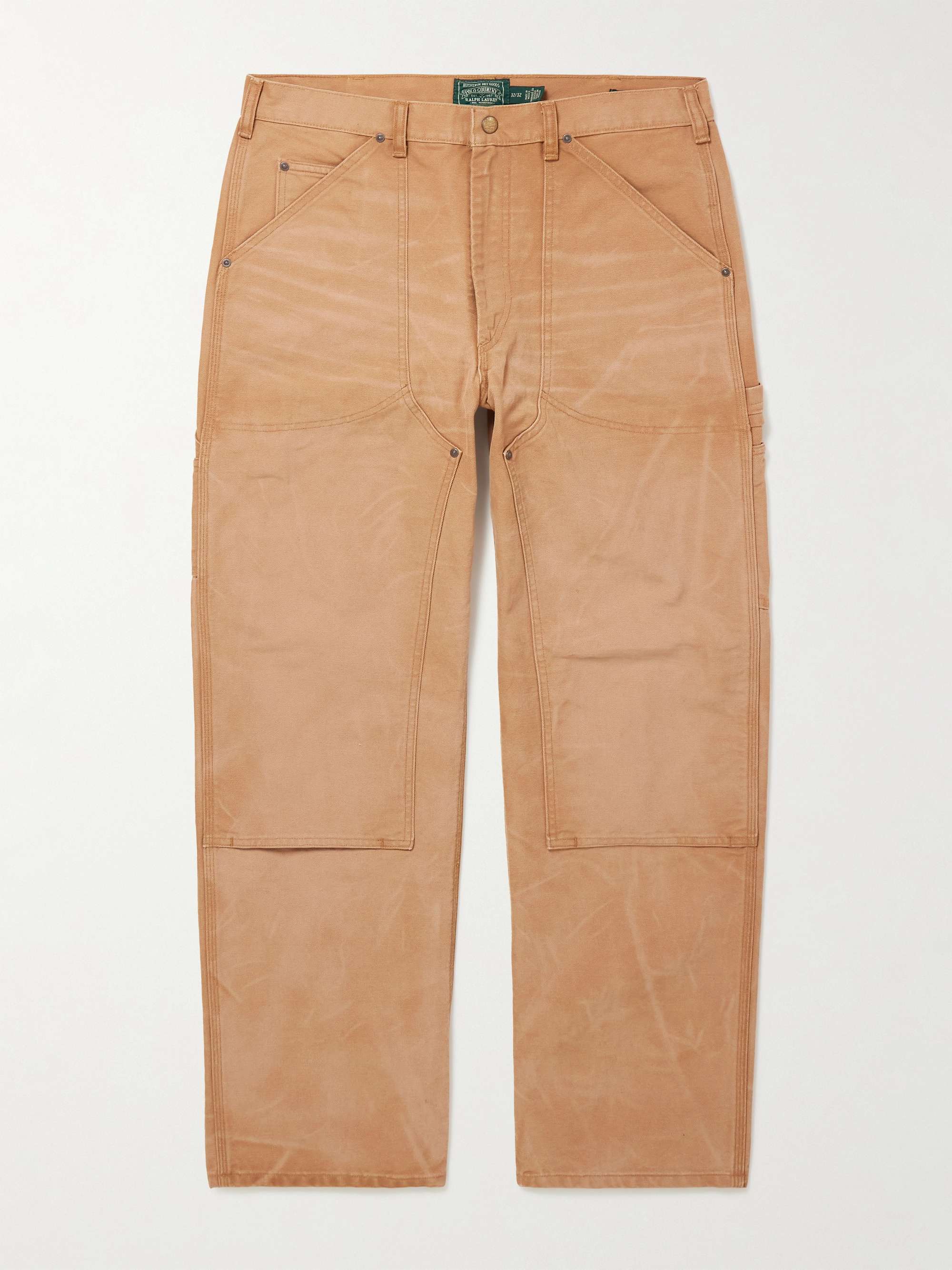 Polo Country Straight-Leg Distressed Cotton-Canvas Carpenter Trousers hero visual