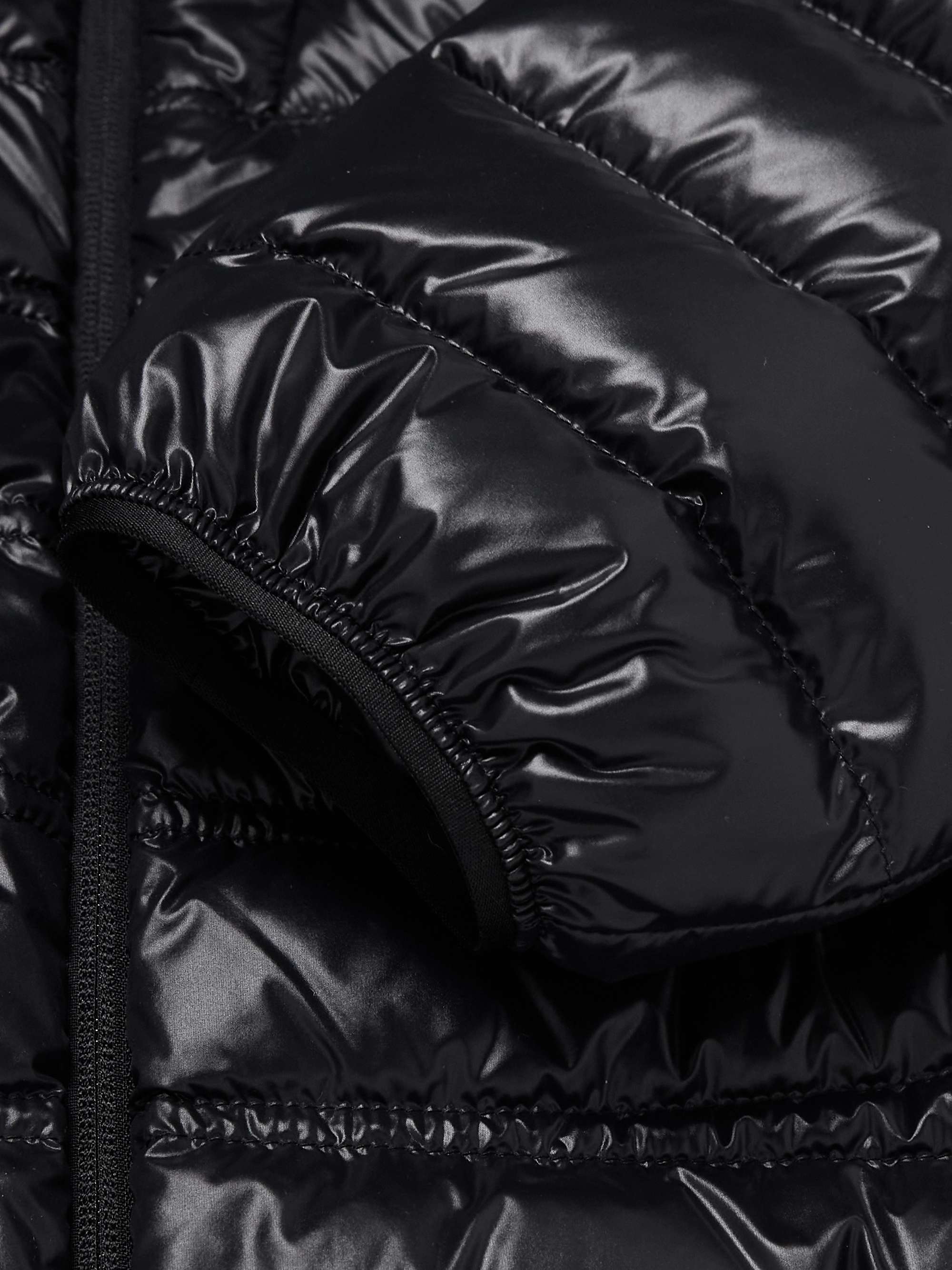 Logo-Appliquéd Quilted Nylon Laqué Down Jacket view