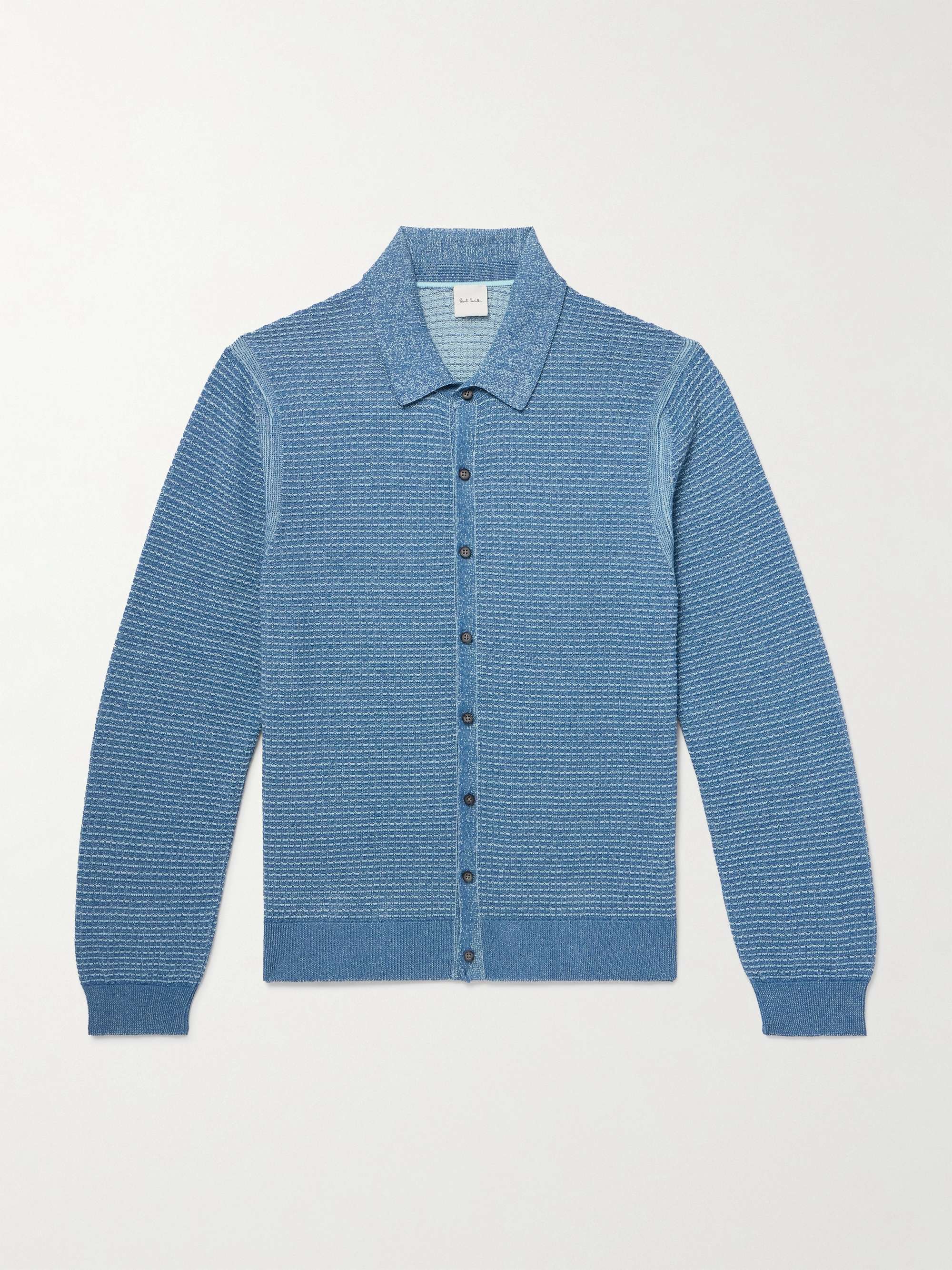 Waffle-Knit Cotton and Linen-Blend Cardigan hero visual