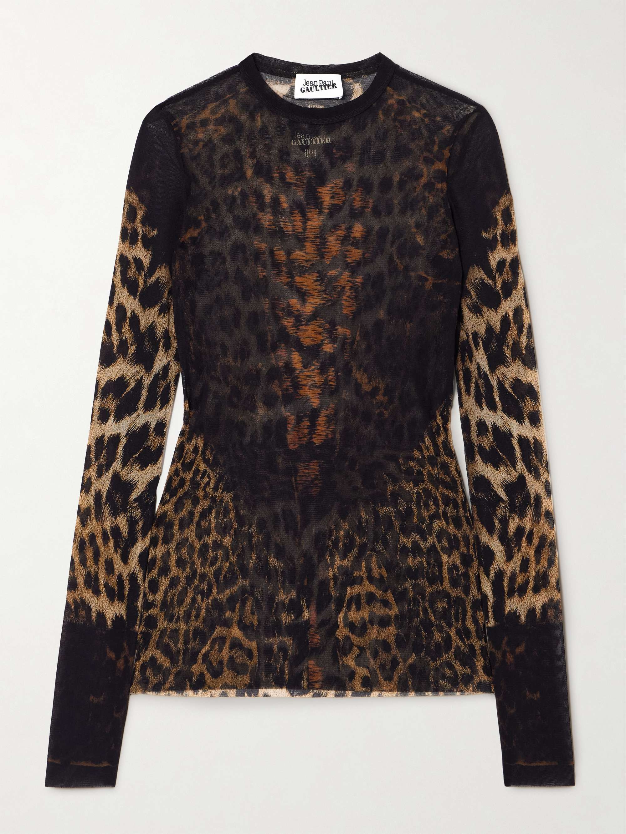Leopard-print mesh top hero visual