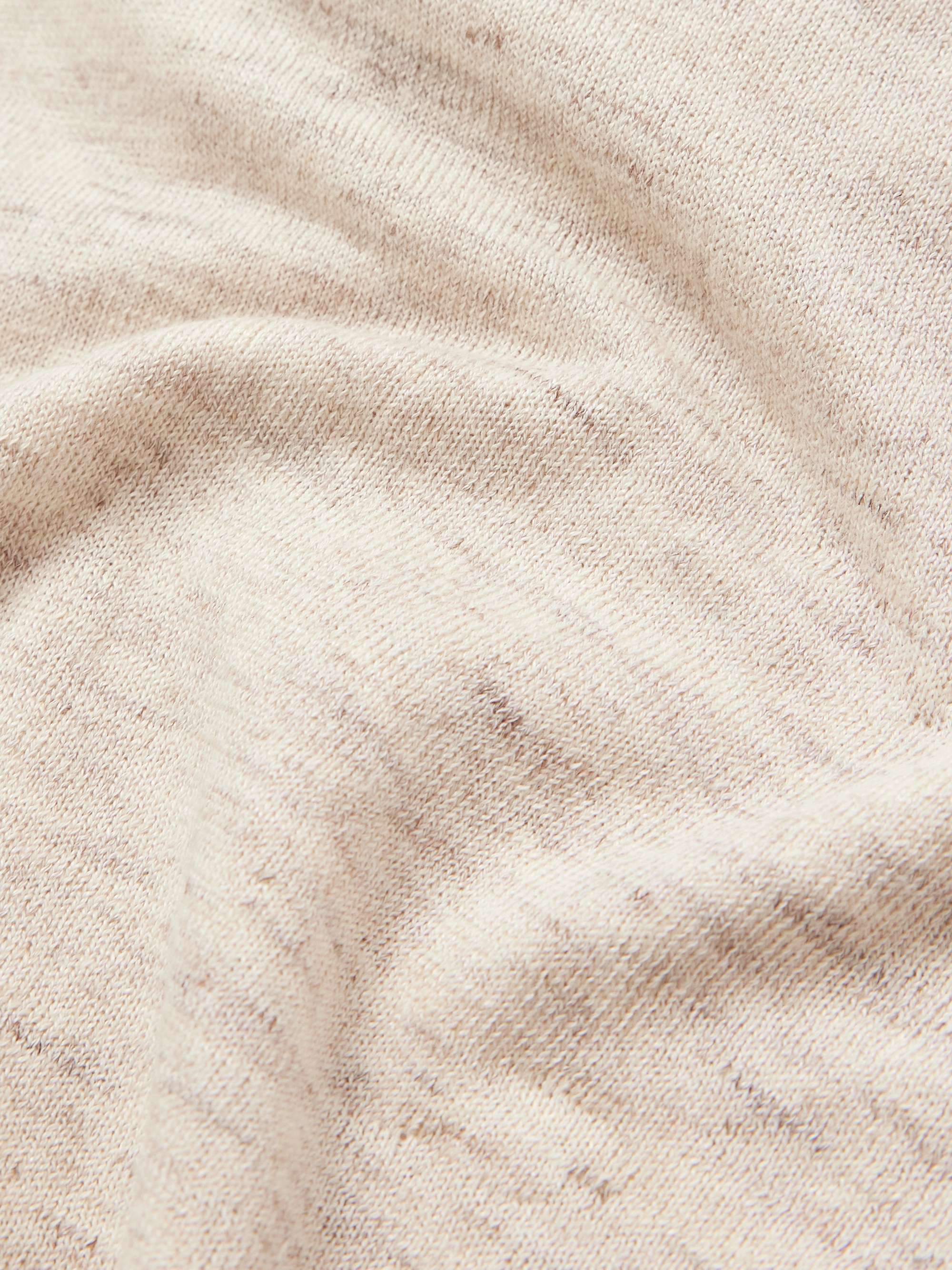 Mélange Linen and Cotton-Blend Polo Shirt view